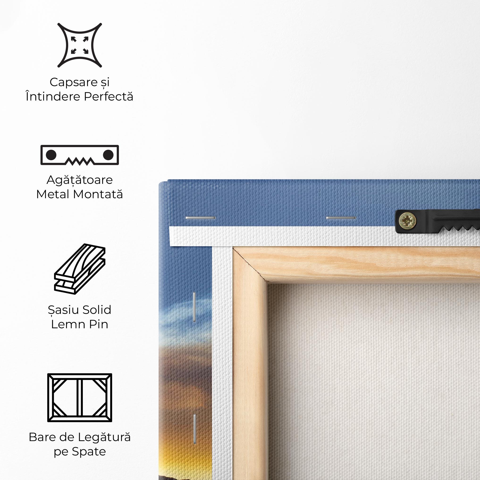 Tablou Canvas Mountain Silhouette Sunrise mockup 5