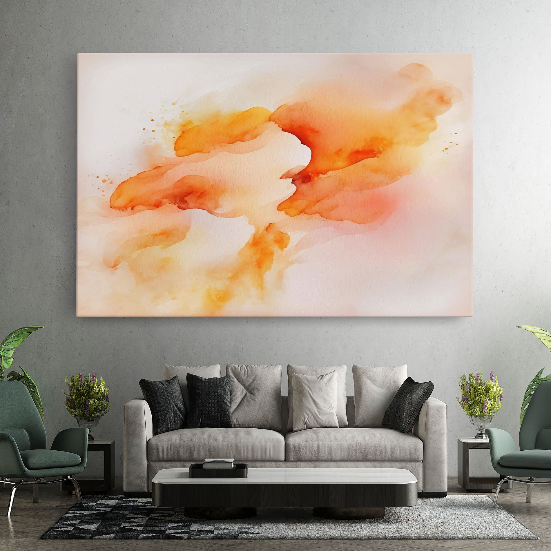 Abstract Orange Cloud mockup 7