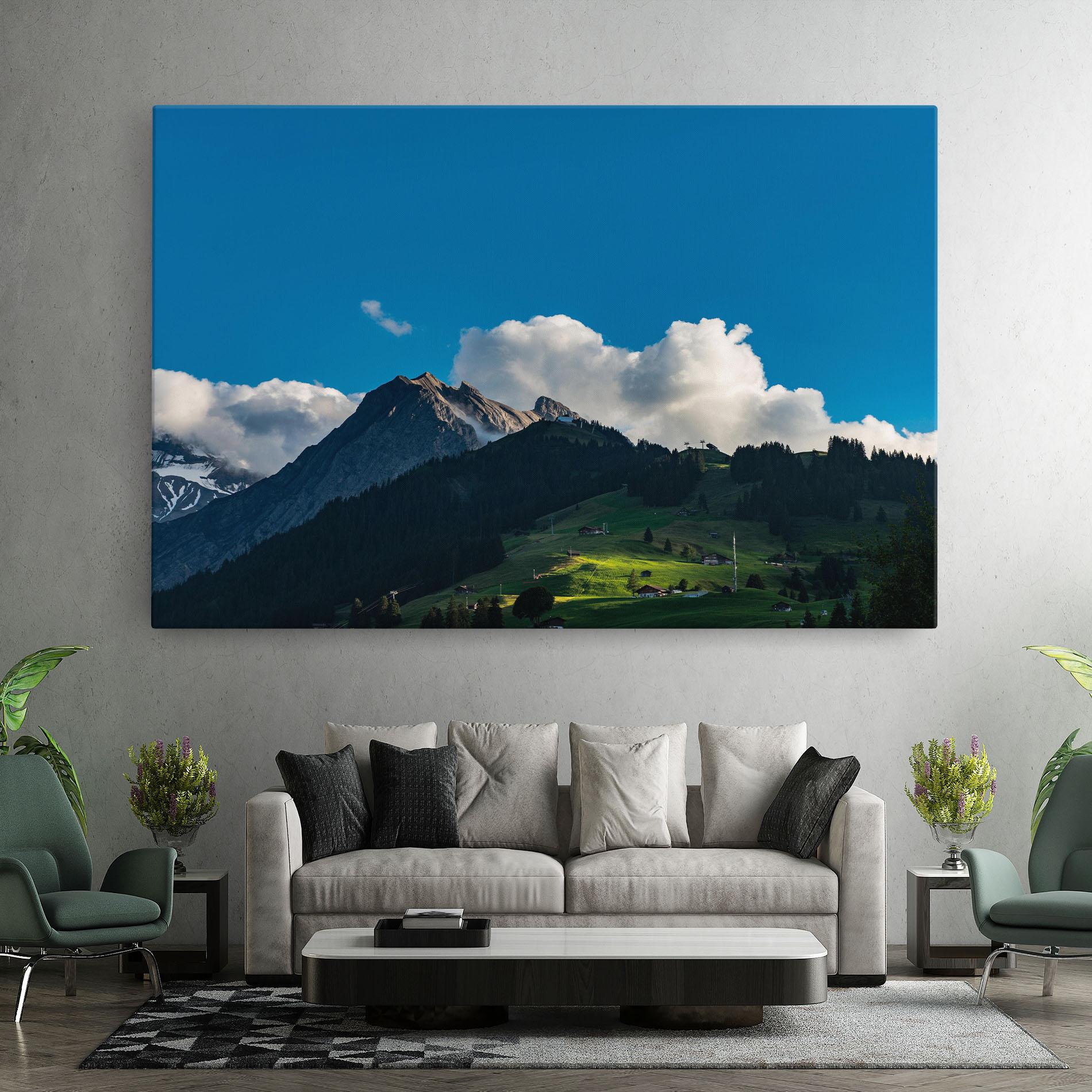 Tablou Canvas Beautiful Mountain Cloud View mockup 7