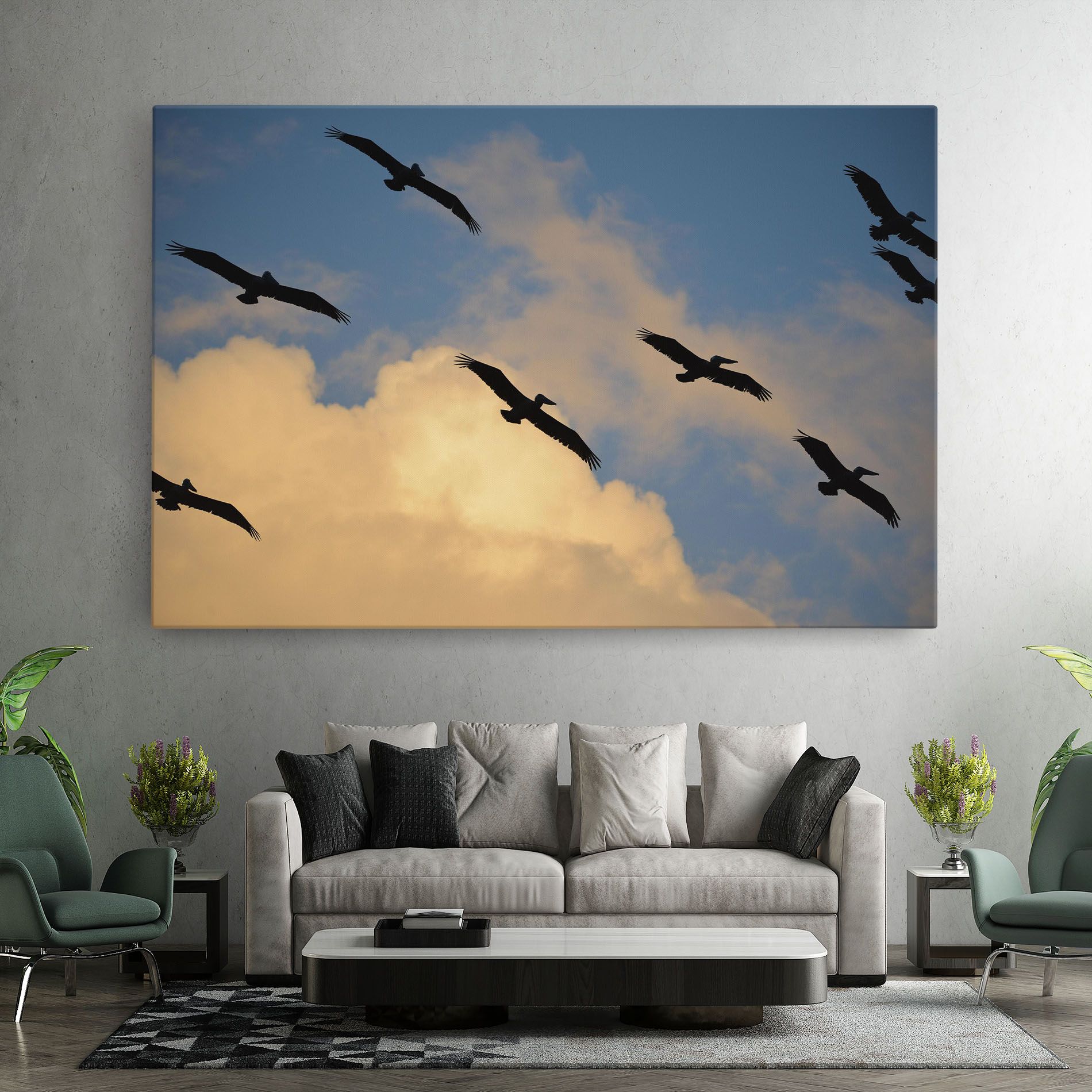 Bird Shilouette Cloud mockup 7