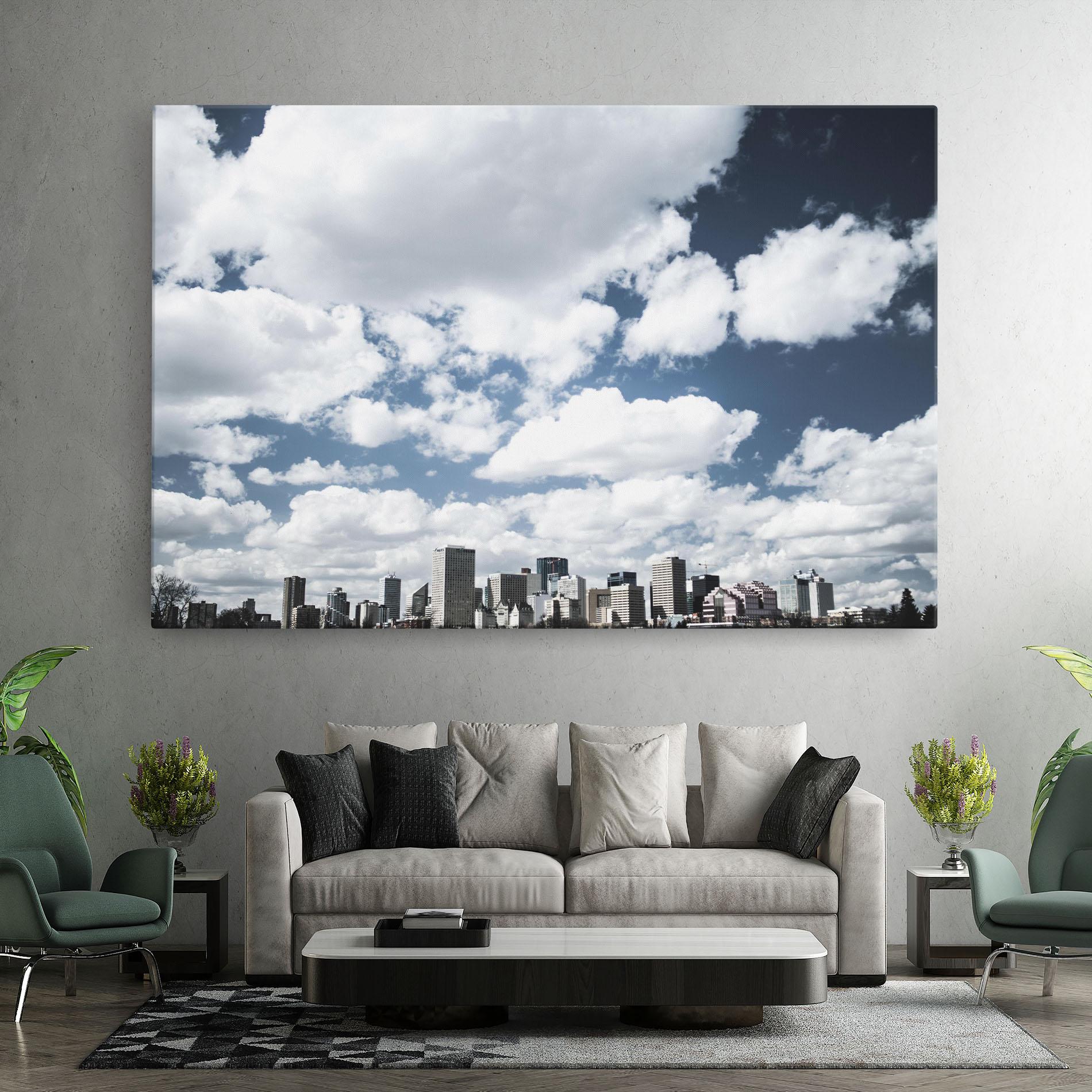 Tablou Canvas Clouds Over City mockup 7