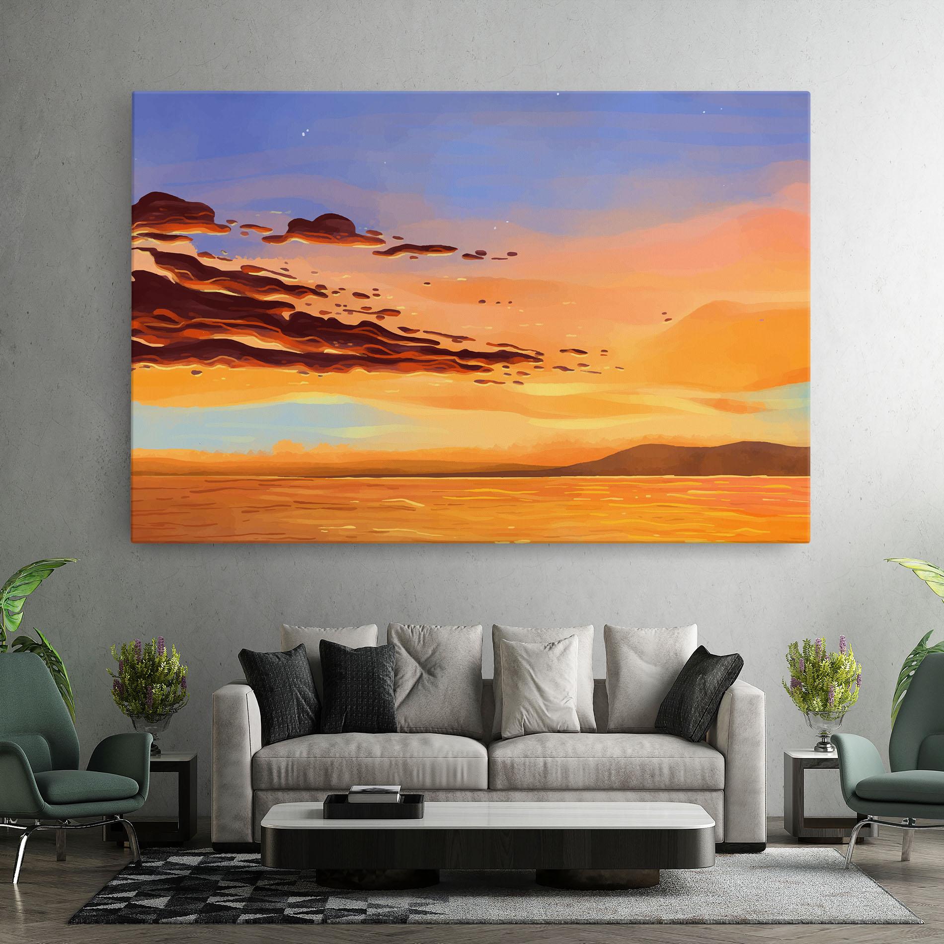 Tablou Canvas Dark Cloud Sunset mockup 7