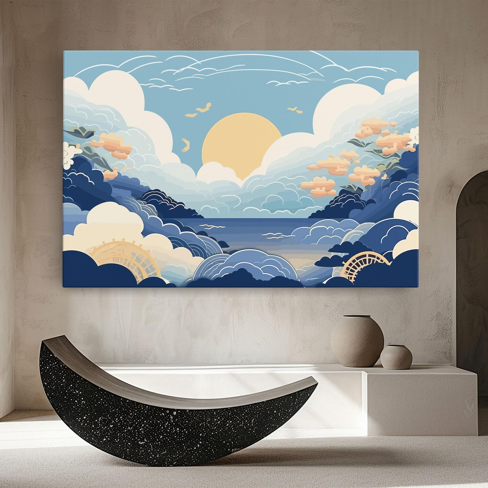 Tablou Canvas Big White Clouds mockup 8