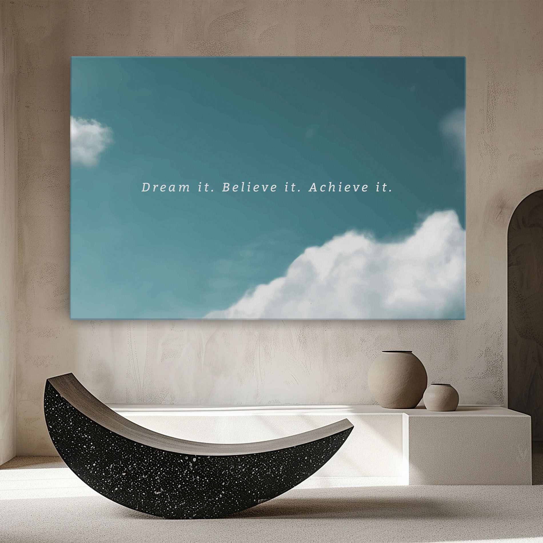 Clouds Text Green mockup 8