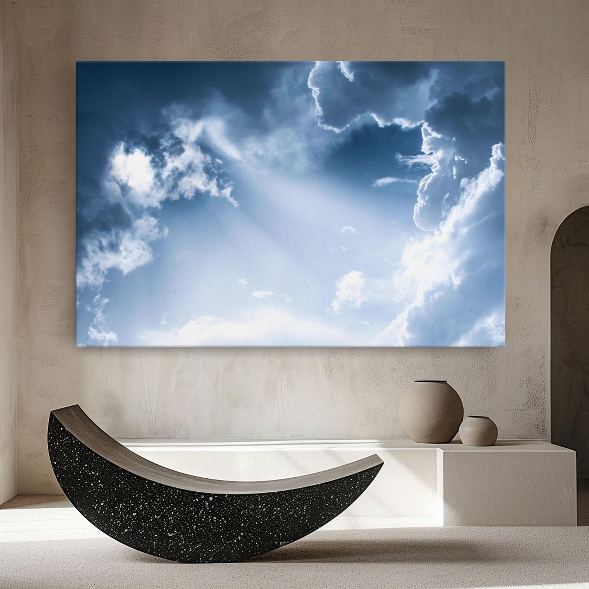 Tablou Canvas Dark Blue Sky mockup 8