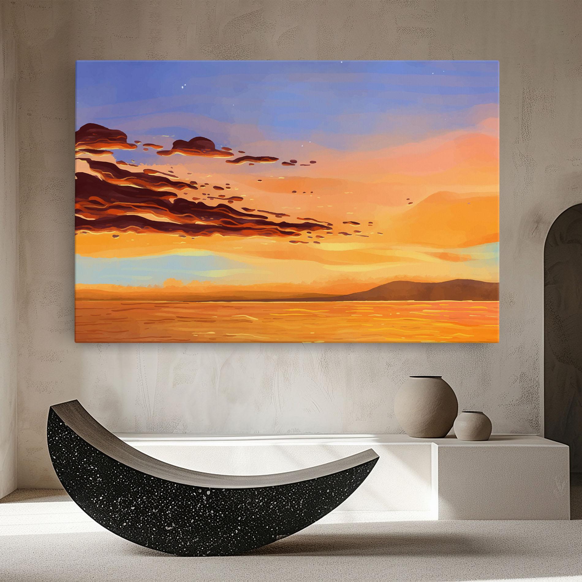 Tablou Canvas Dark Cloud Sunset mockup 8