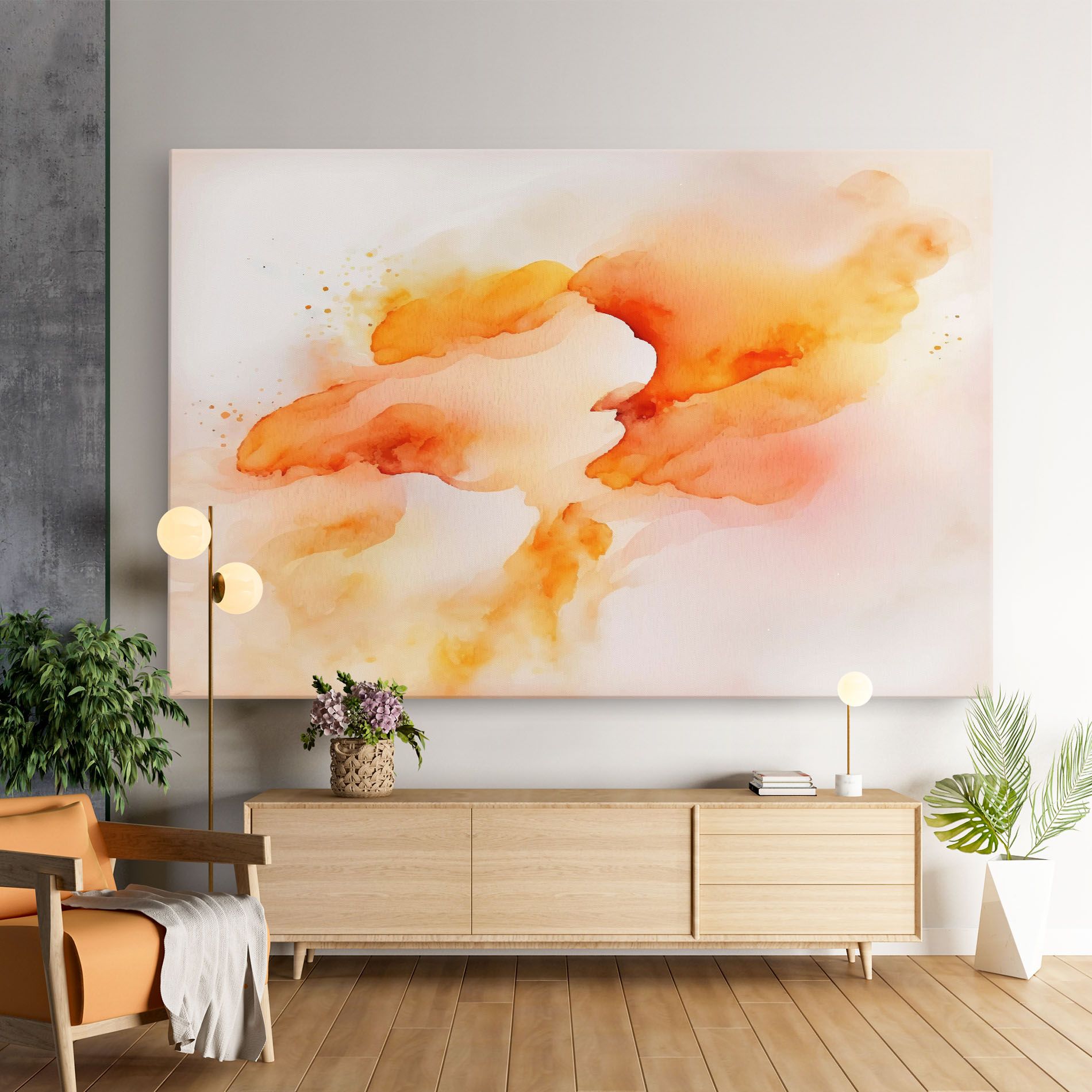 Abstract Orange Cloud mockup 9