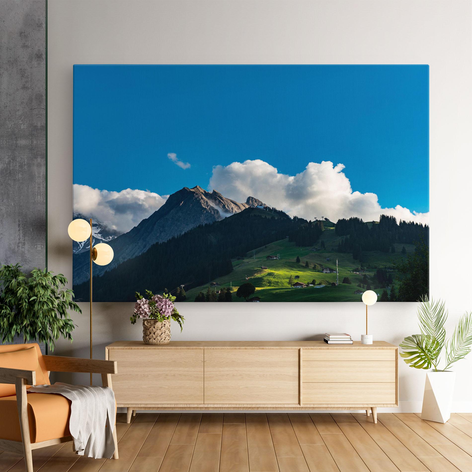 Tablou Canvas Beautiful Mountain Cloud View mockup 9
