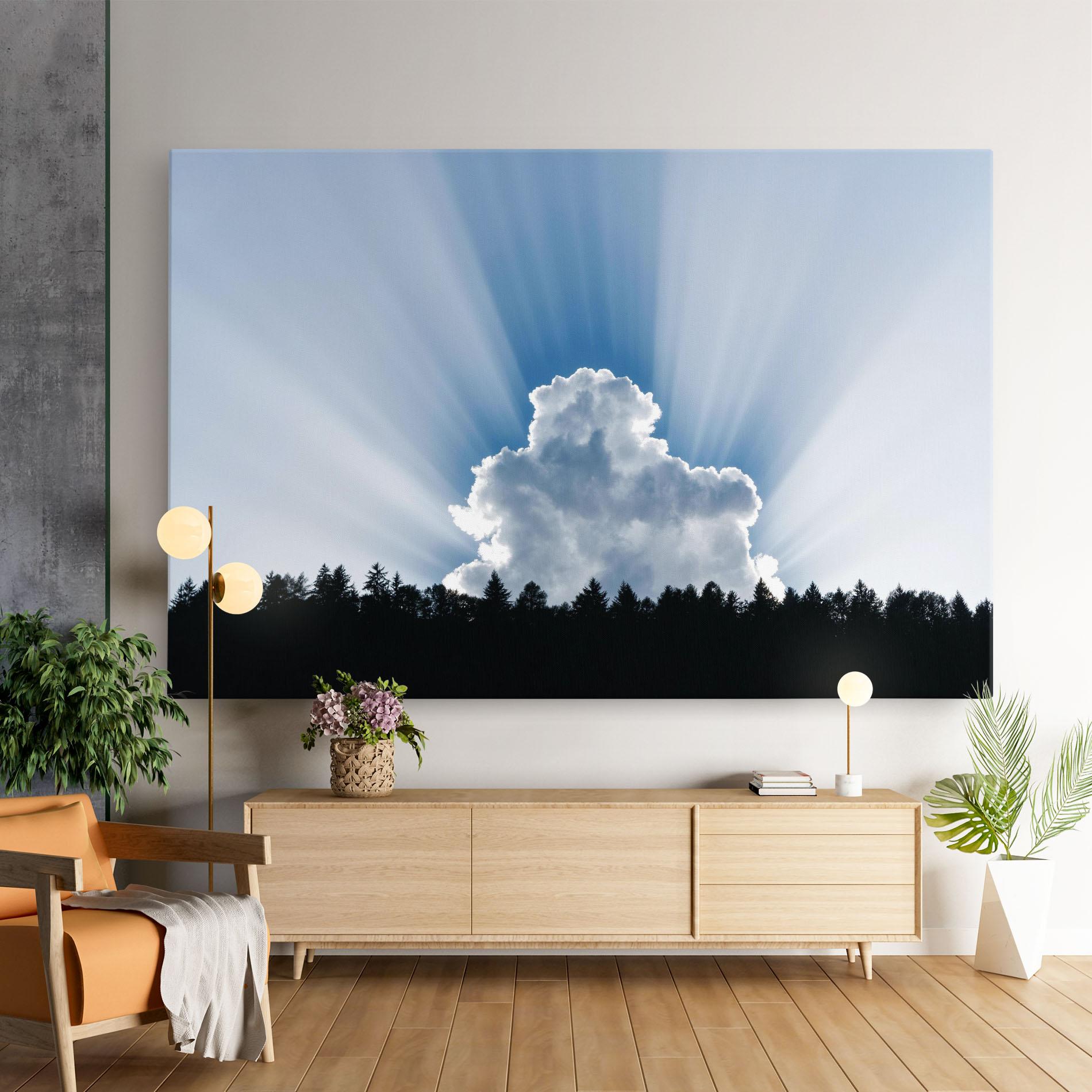 Tablou Canvas Big White Cloud Light mockup 9