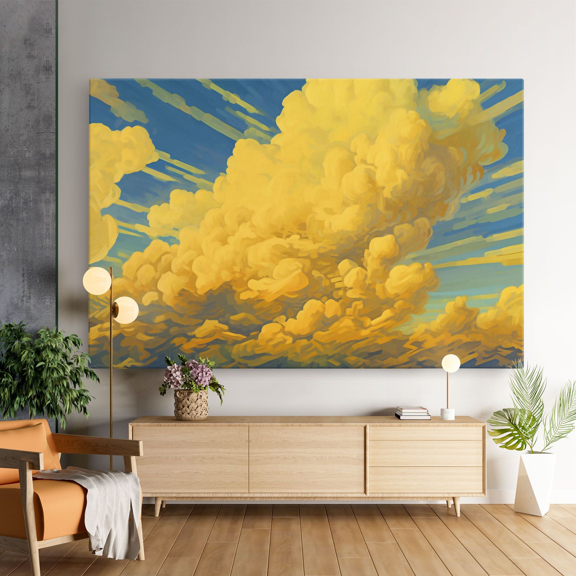 Big Yellow Cloud Art mockup 9