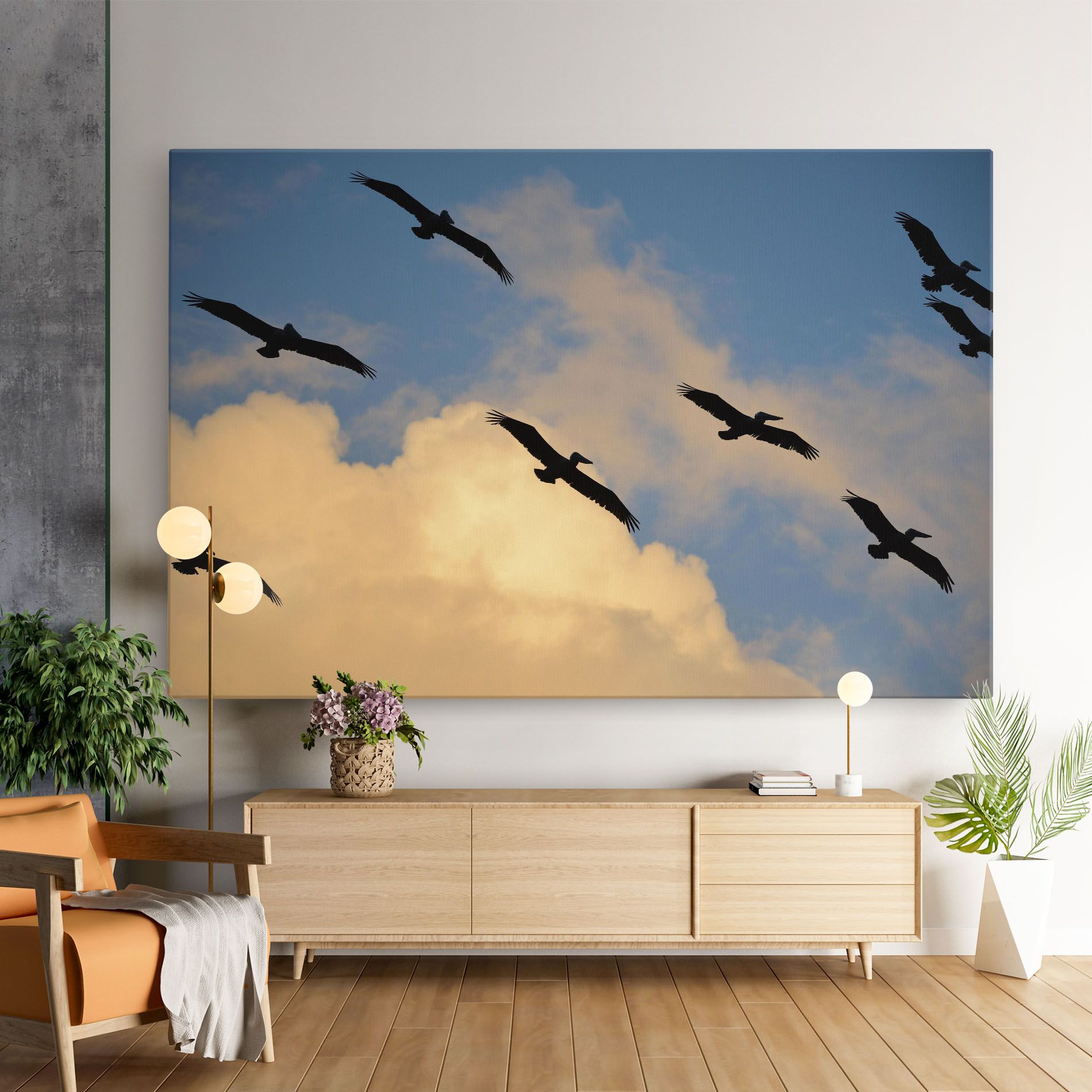 Bird Shilouette Cloud mockup 9
