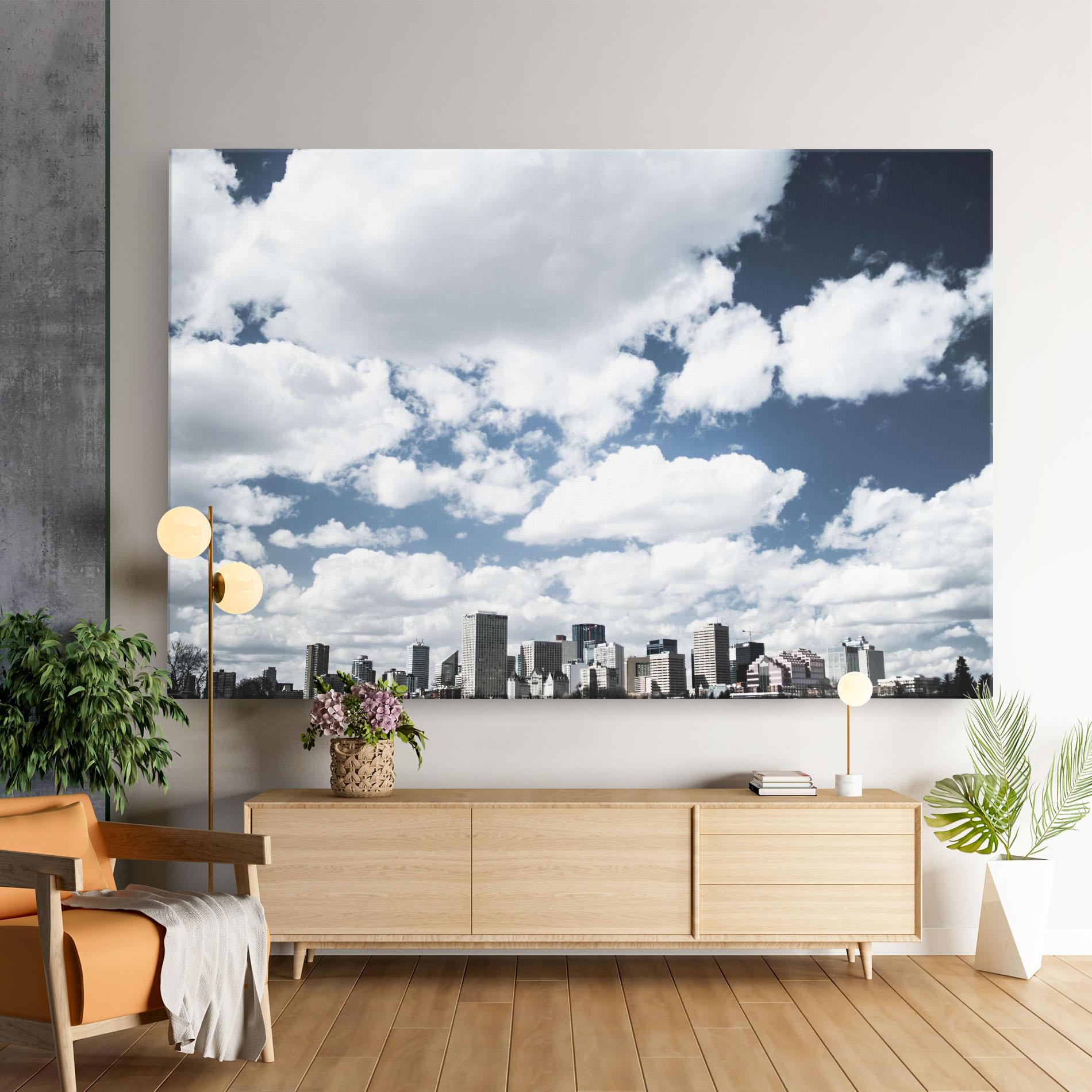 Tablou Canvas Clouds Over City mockup 9