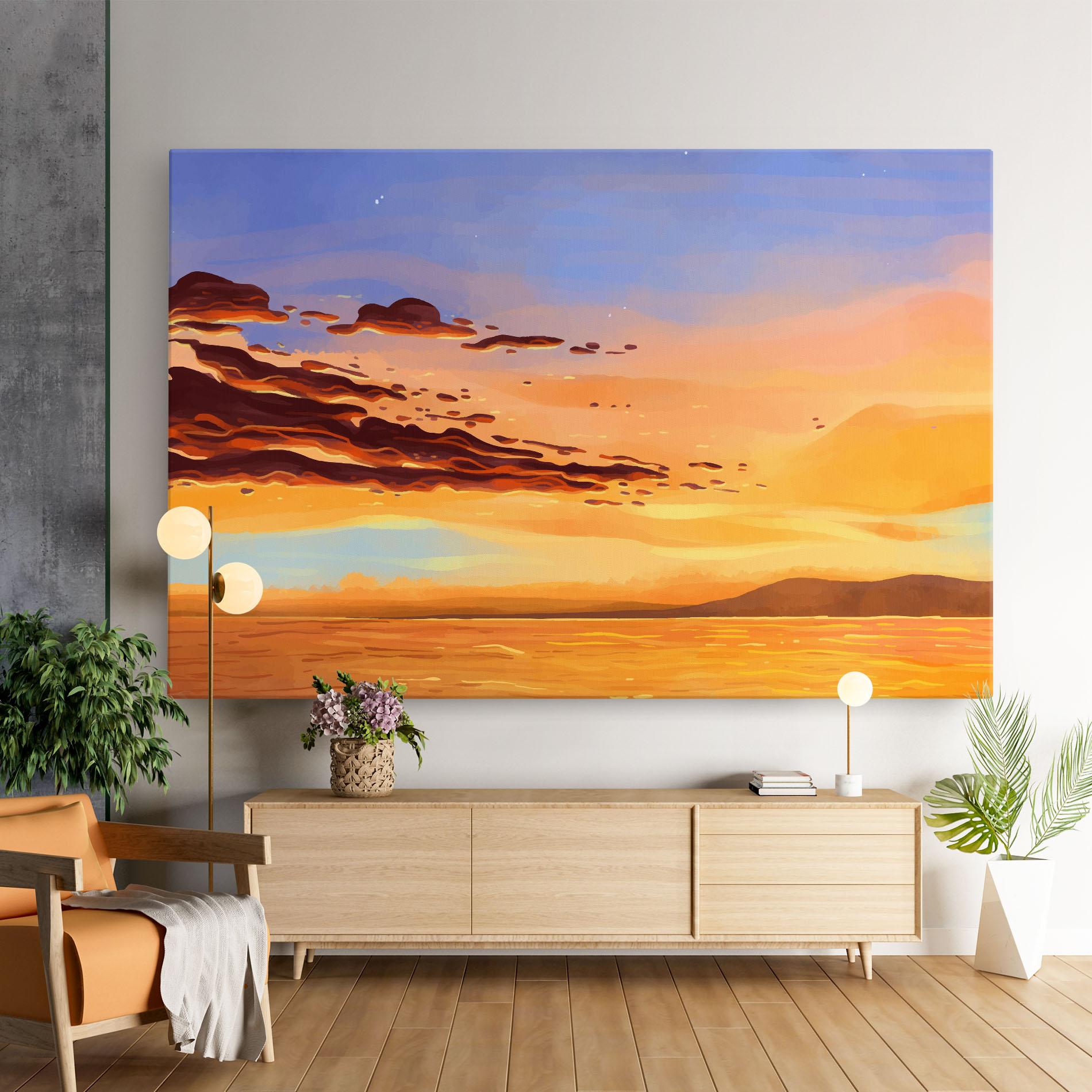 Tablou Canvas Dark Cloud Sunset mockup 9