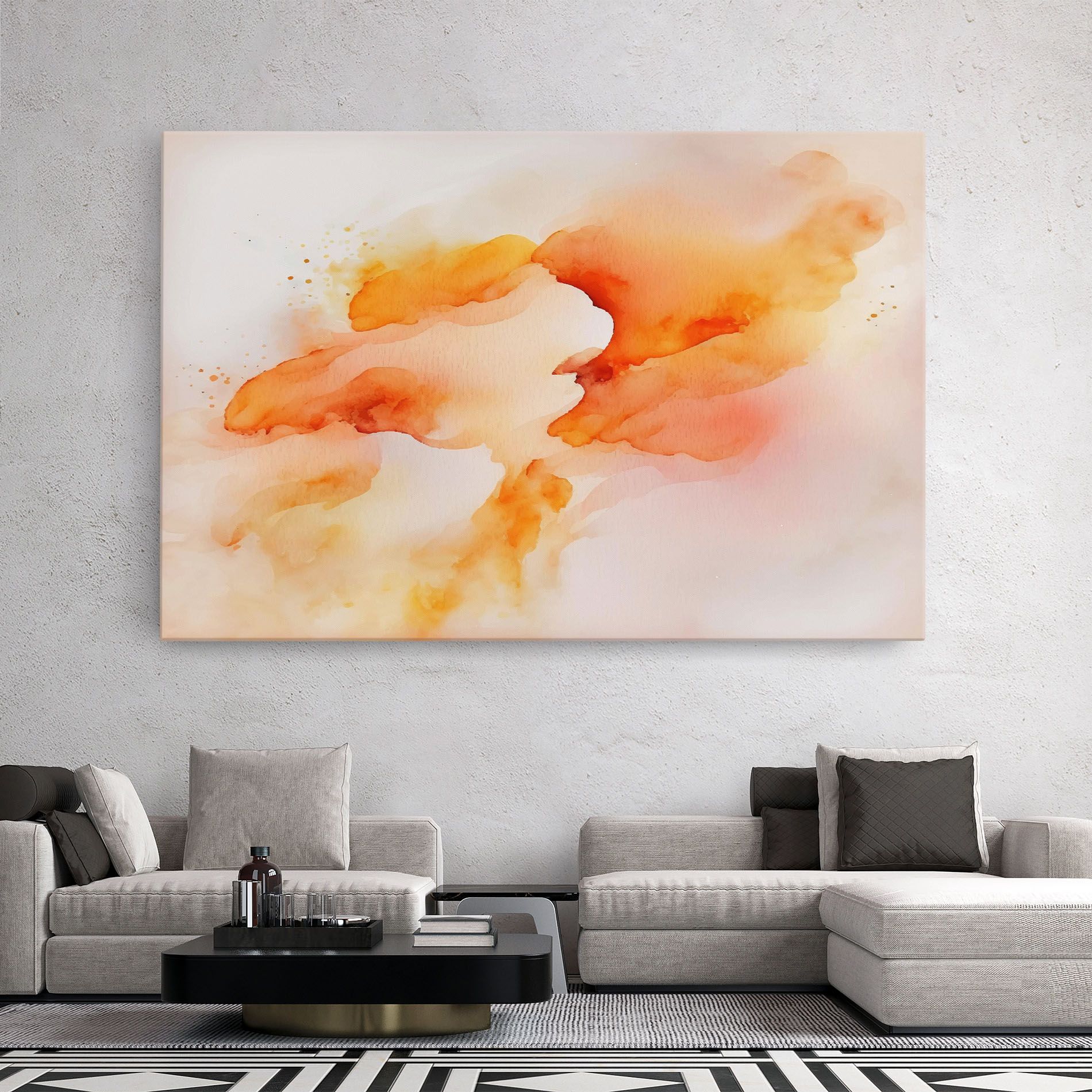 Abstract Orange Cloud mockup 2