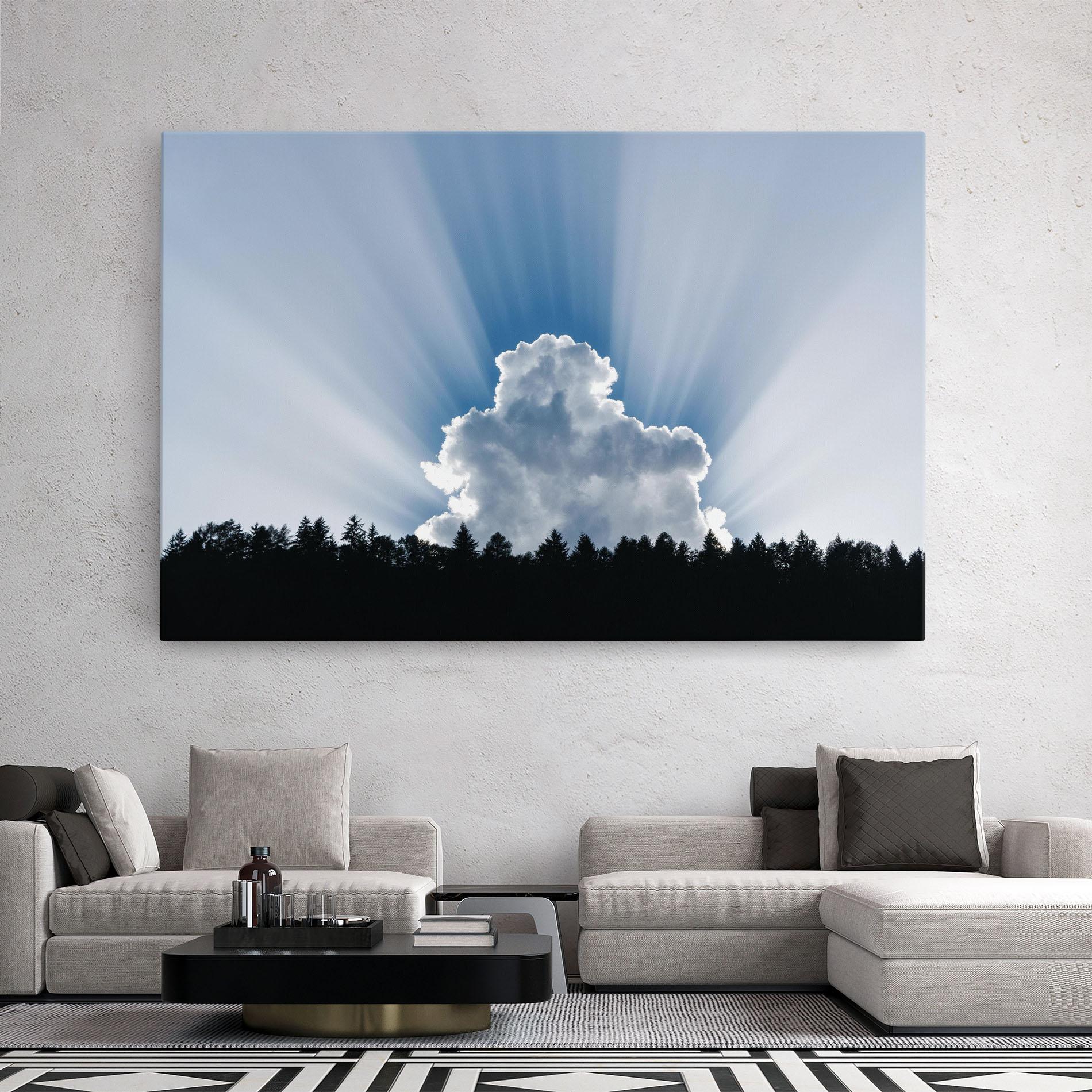 Tablou Canvas Big White Cloud Light mockup 2