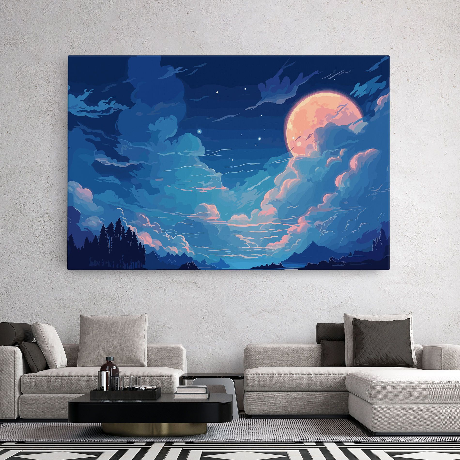 Blue Cloud Moon mockup 2
