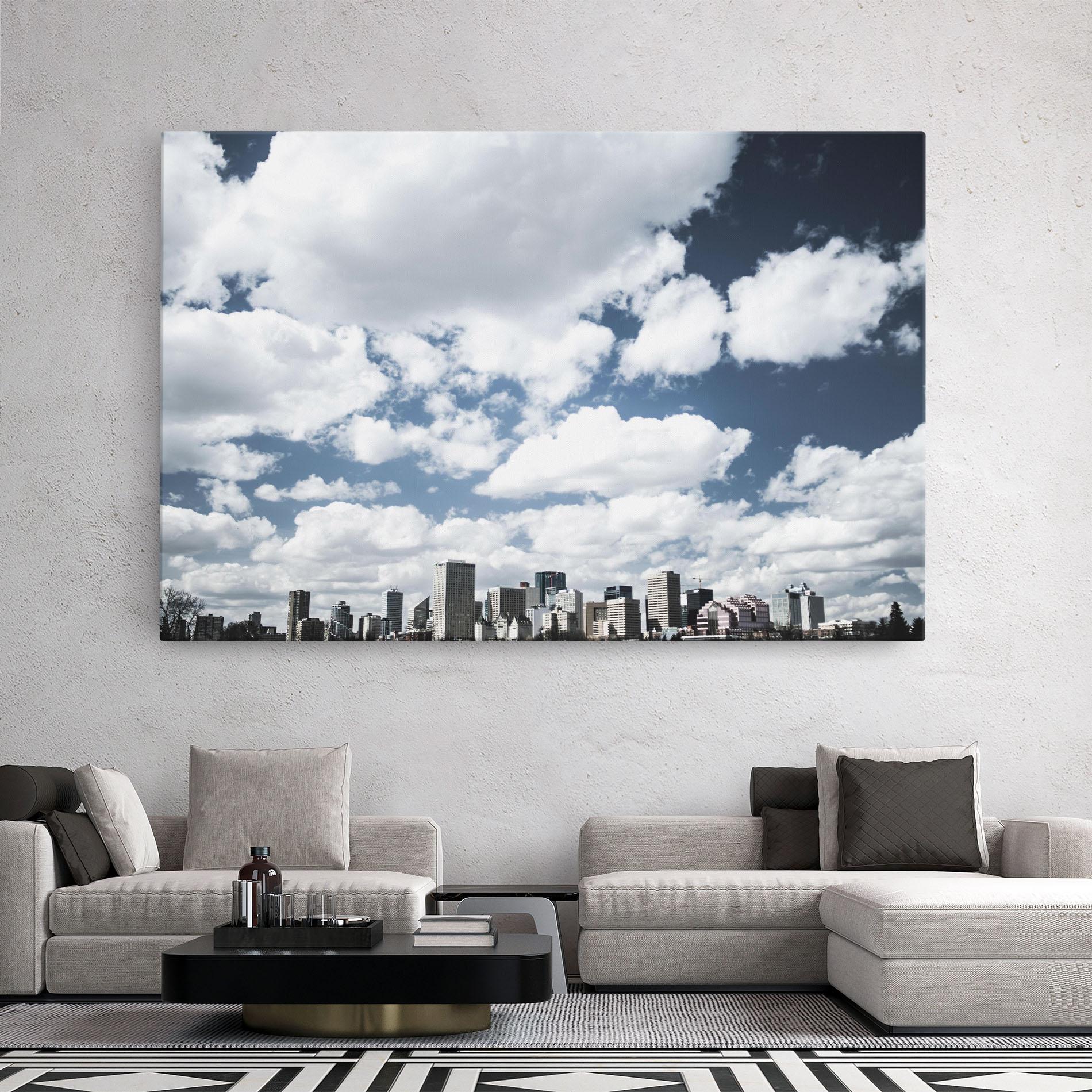 Tablou Canvas Clouds Over City mockup 2