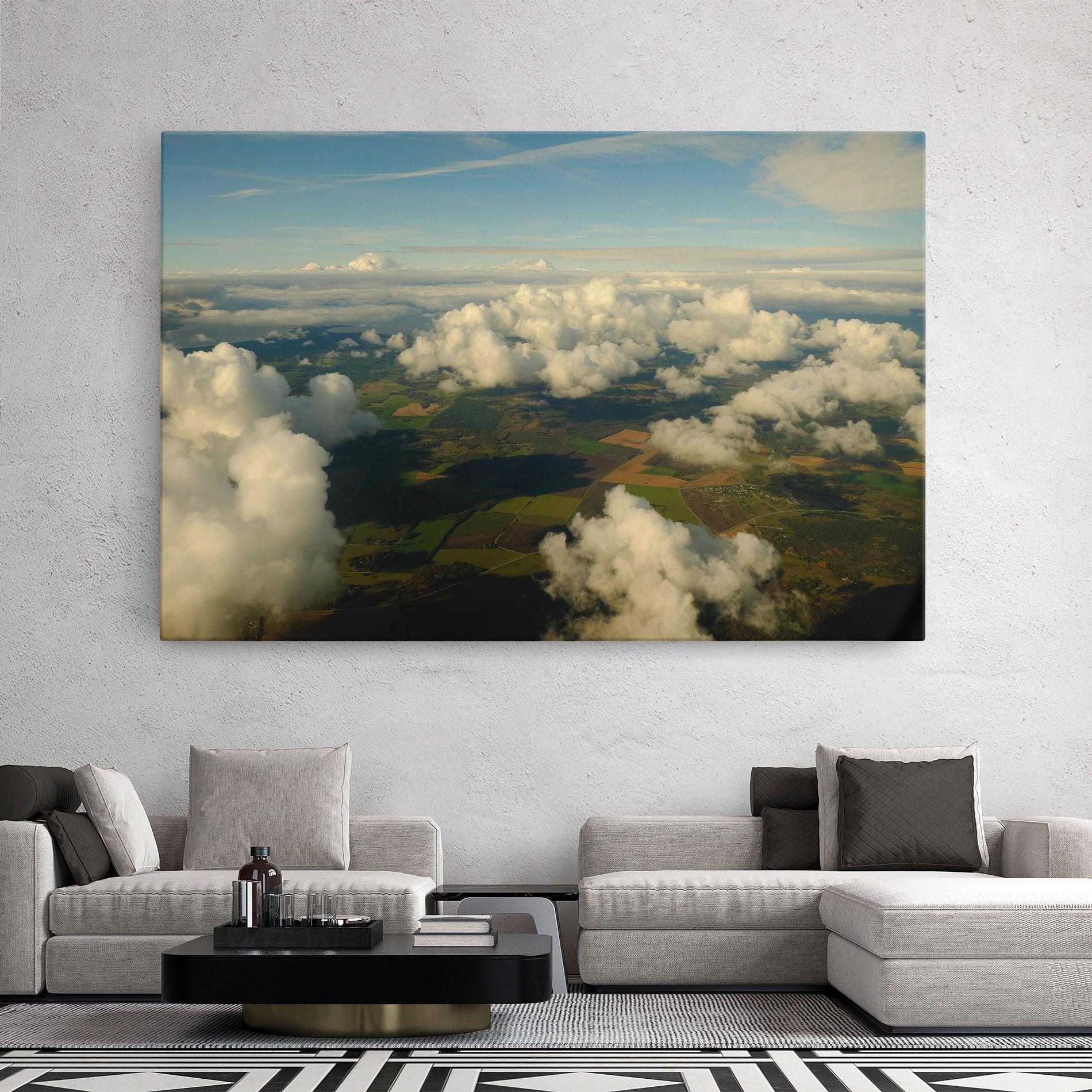 Tablou Canvas Clouds View From Plane mockup 2