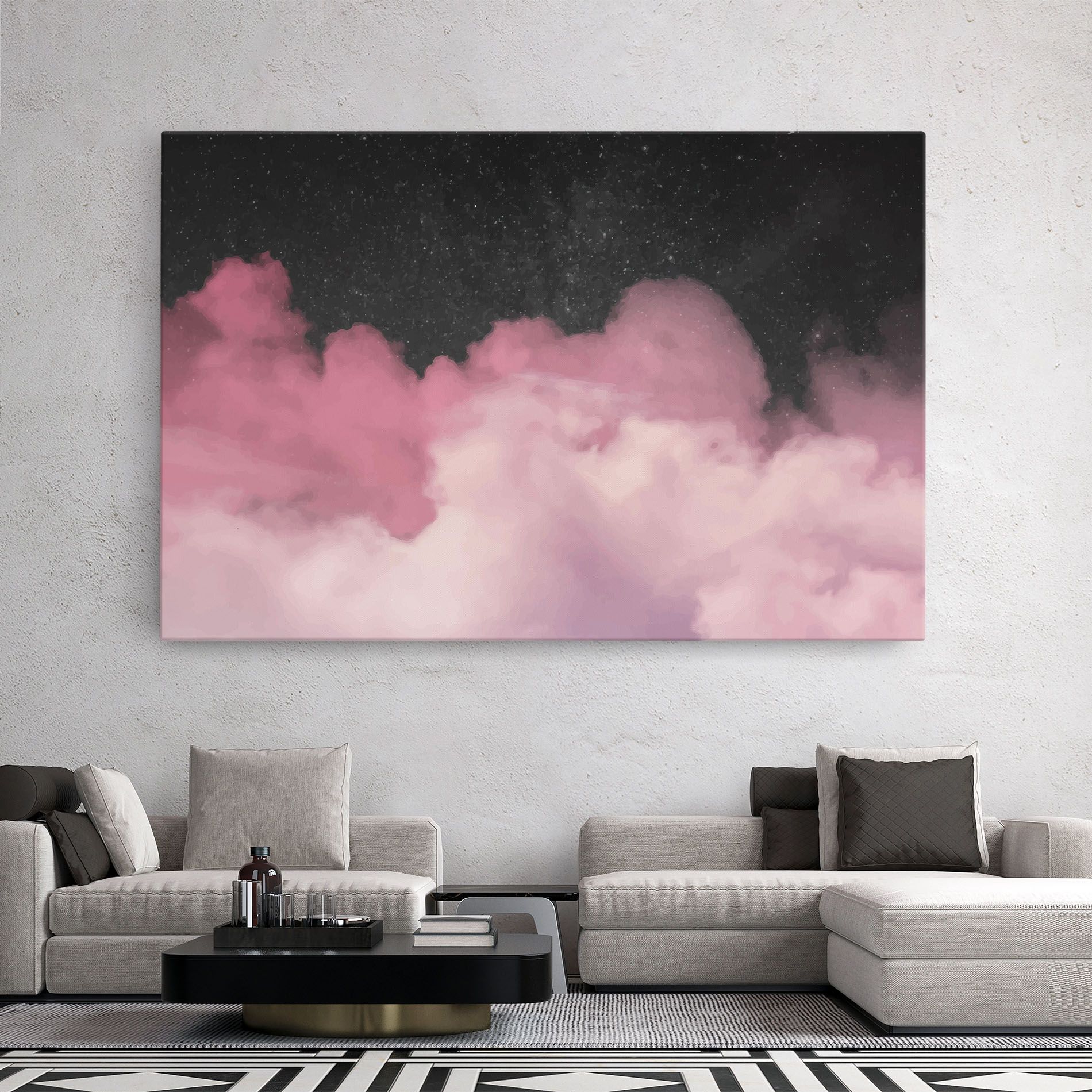 Clouds Watercolor Purple mockup 2