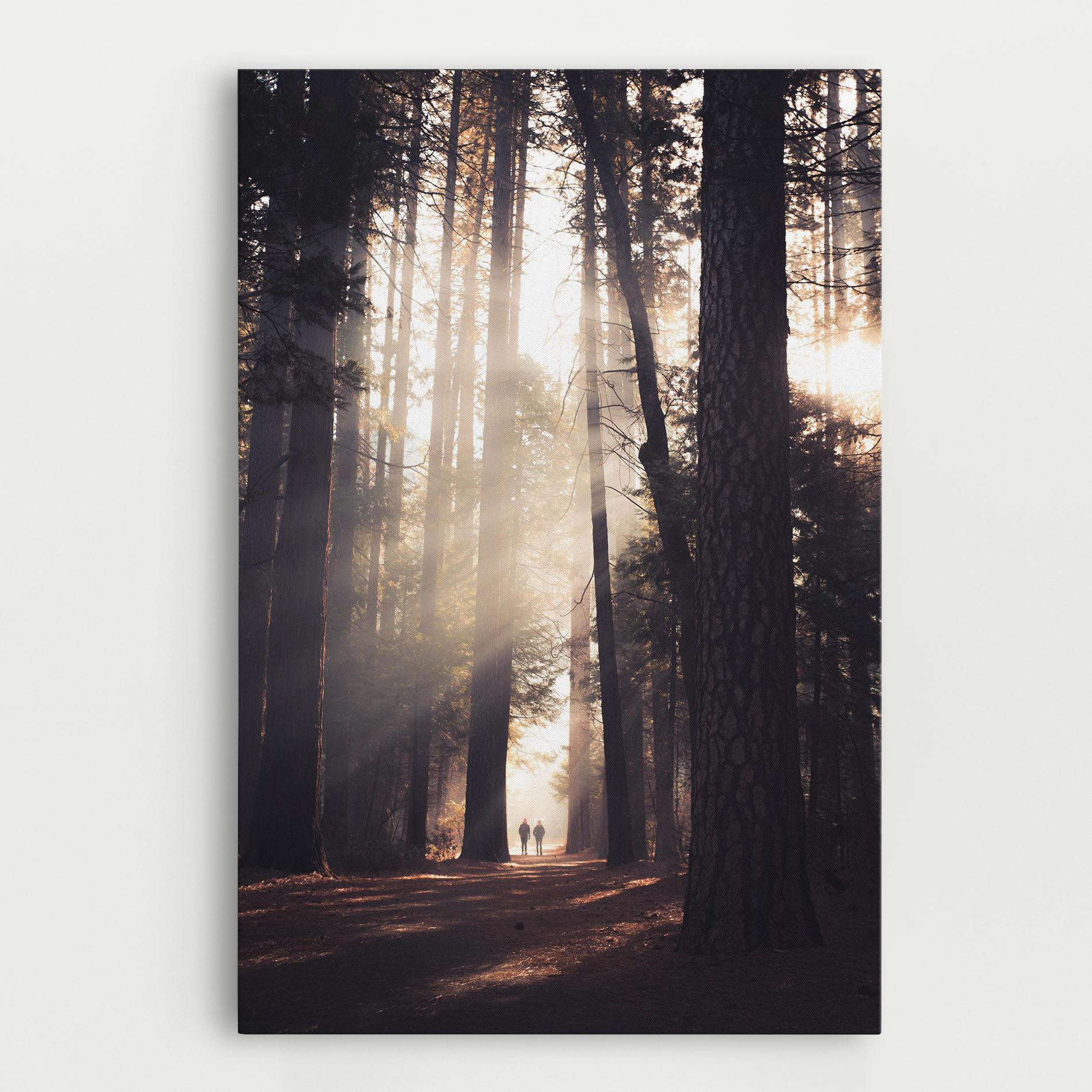Tablou Canvas Foggy Couple Forest mockup 0