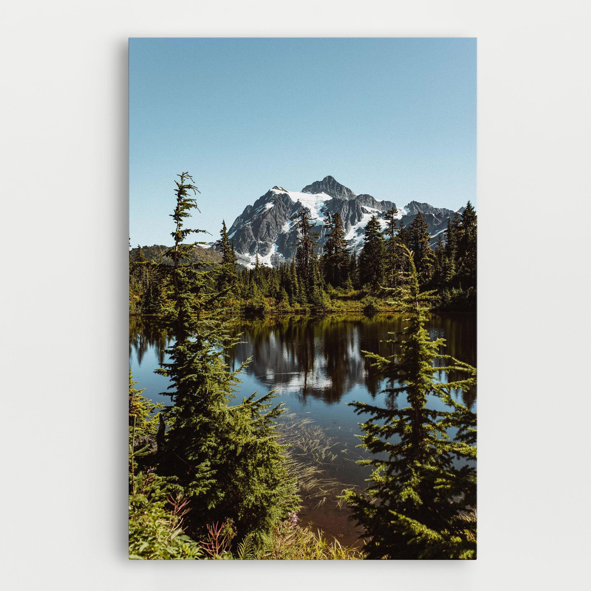 Tablou Canvas Forest Snow Mountain mockup 0