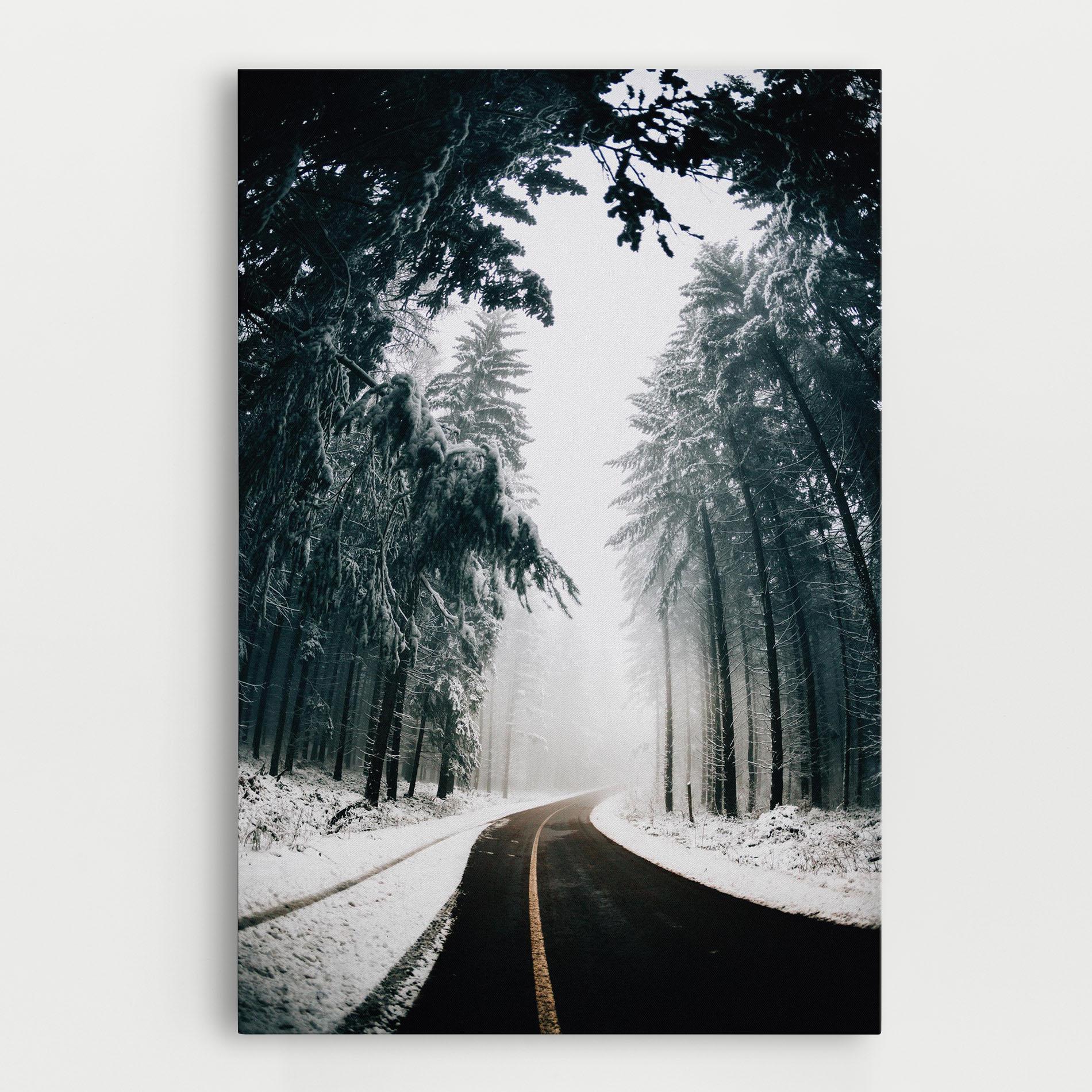 Tablou Canvas Snow Road Dorest mockup 0