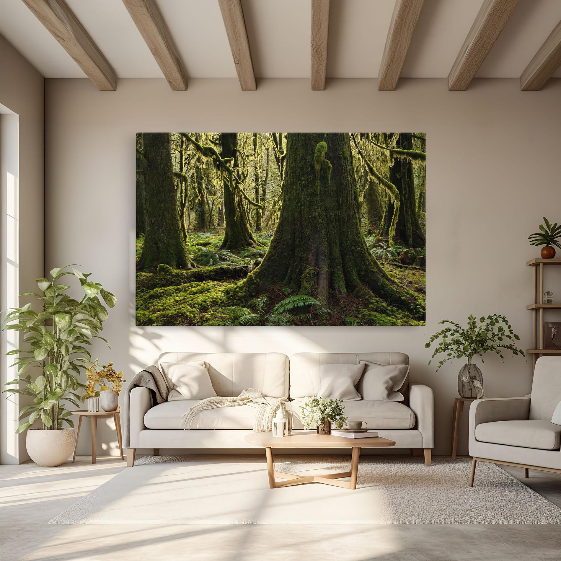 Tablou Canvas Green Moss Forest mockup 6