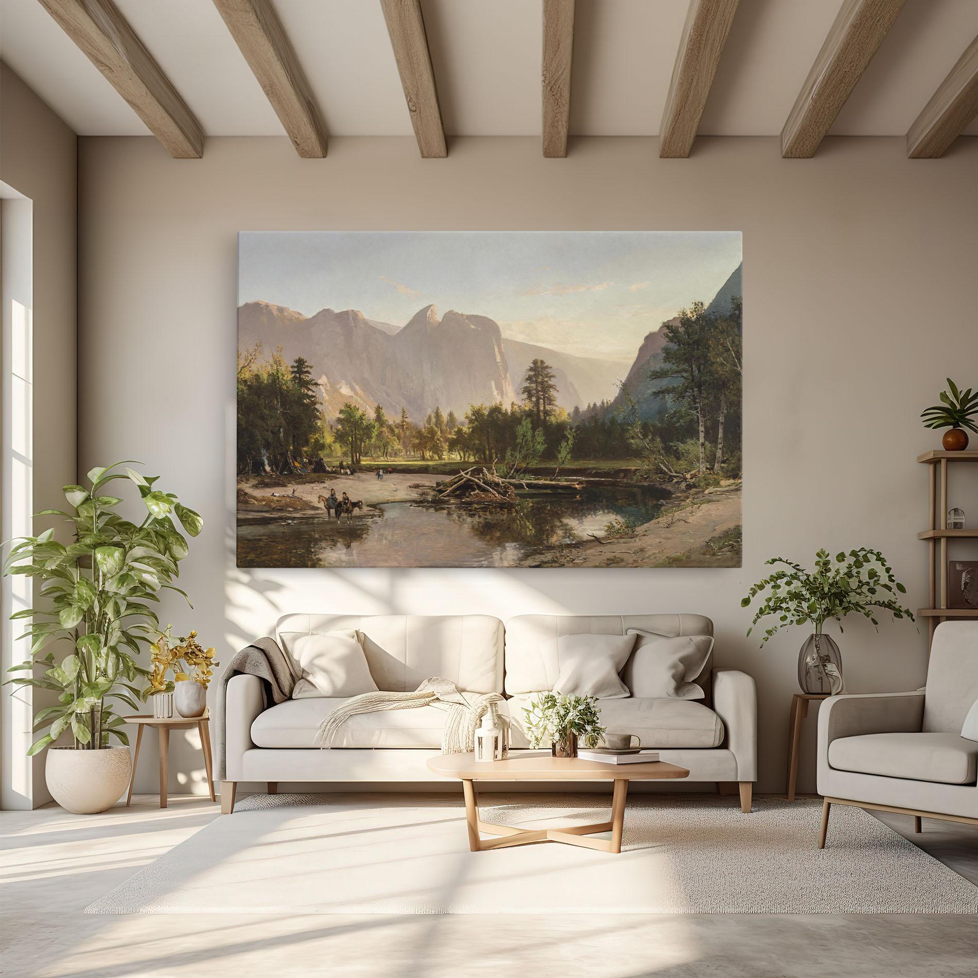Tablou Canvas Small Lake Forest mockup 6