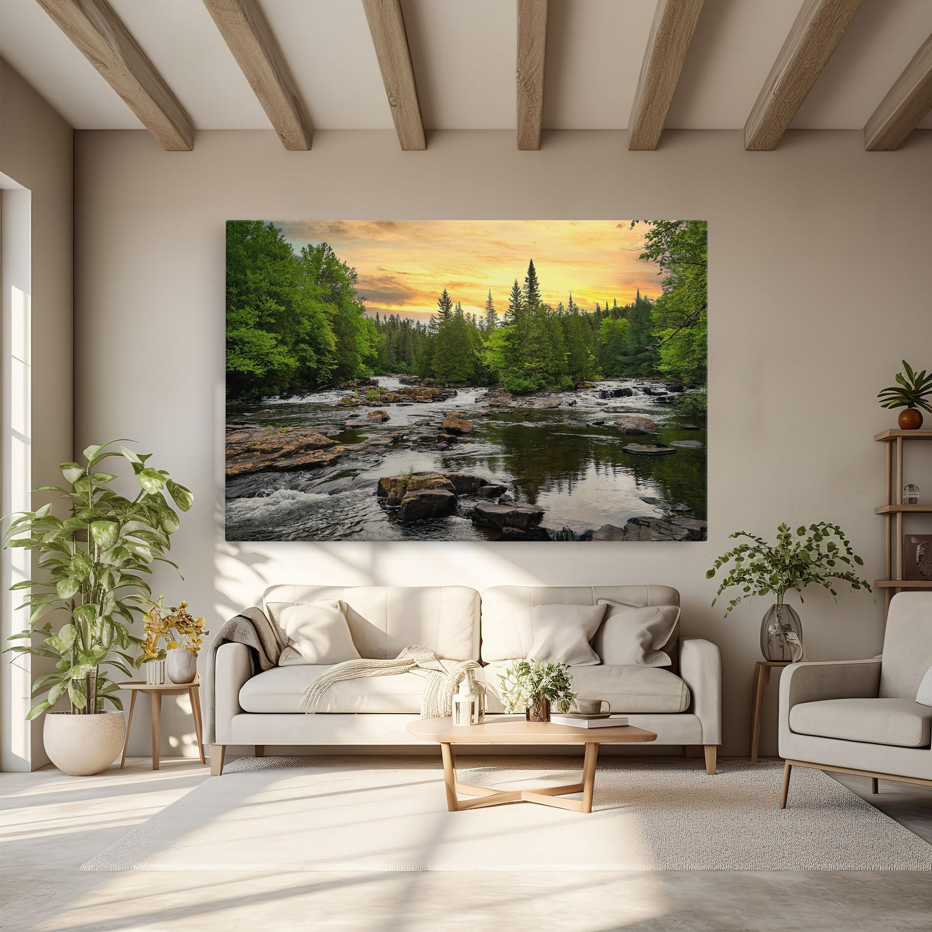 Tablou Canvas Small River Forest mockup 6