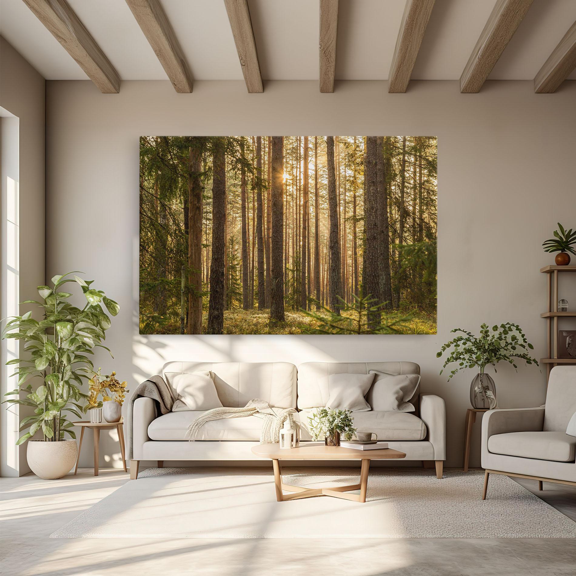 Tablou Canvas Sunrise Forest mockup 6