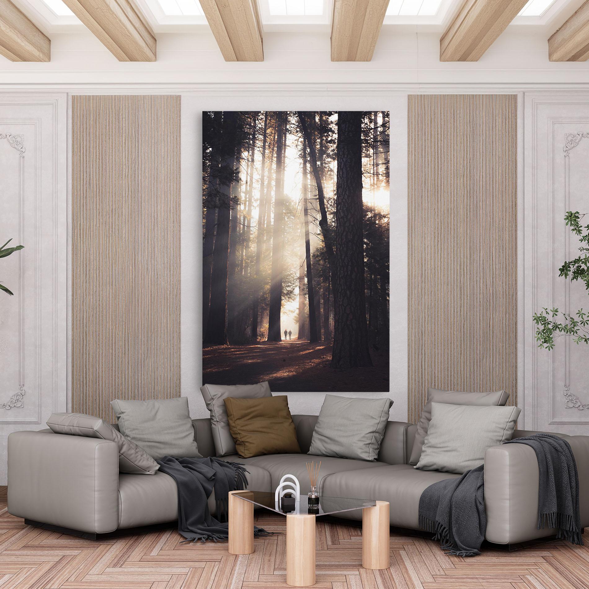 Tablou Canvas Foggy Couple Forest mockup 6