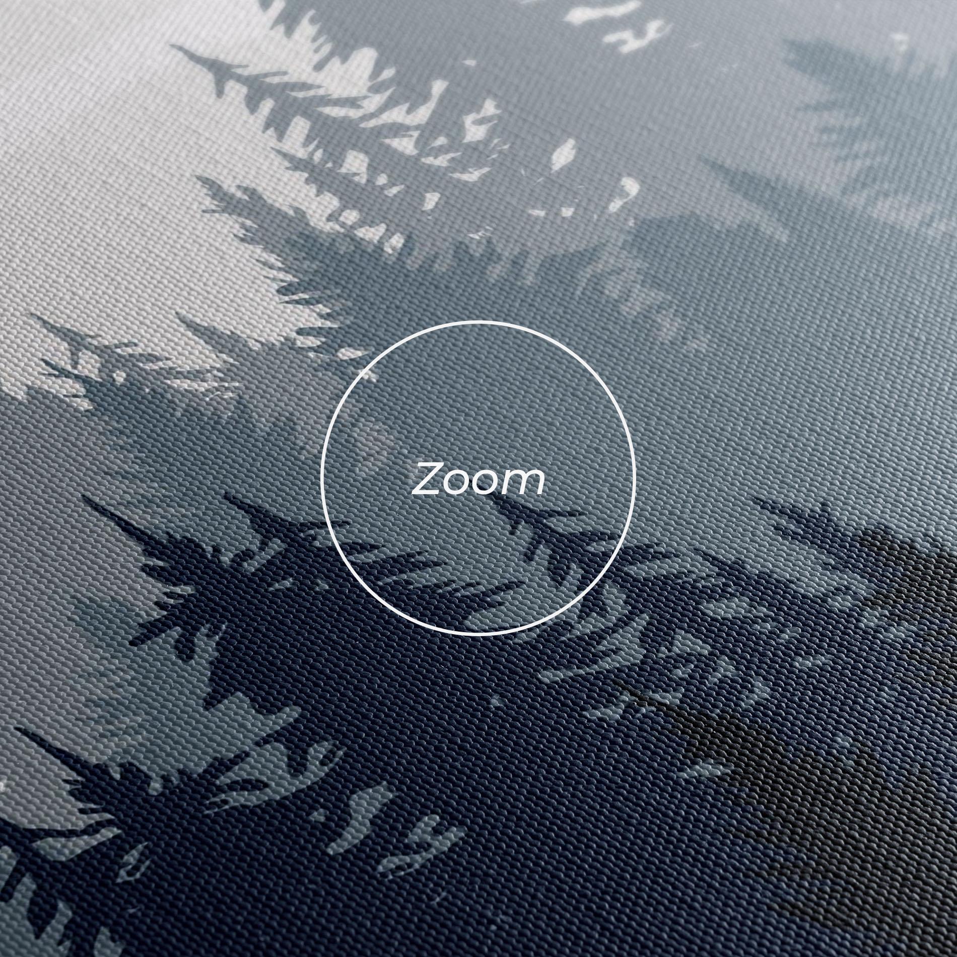 Tablou Canvas Foggy Blue Forest mockup 3