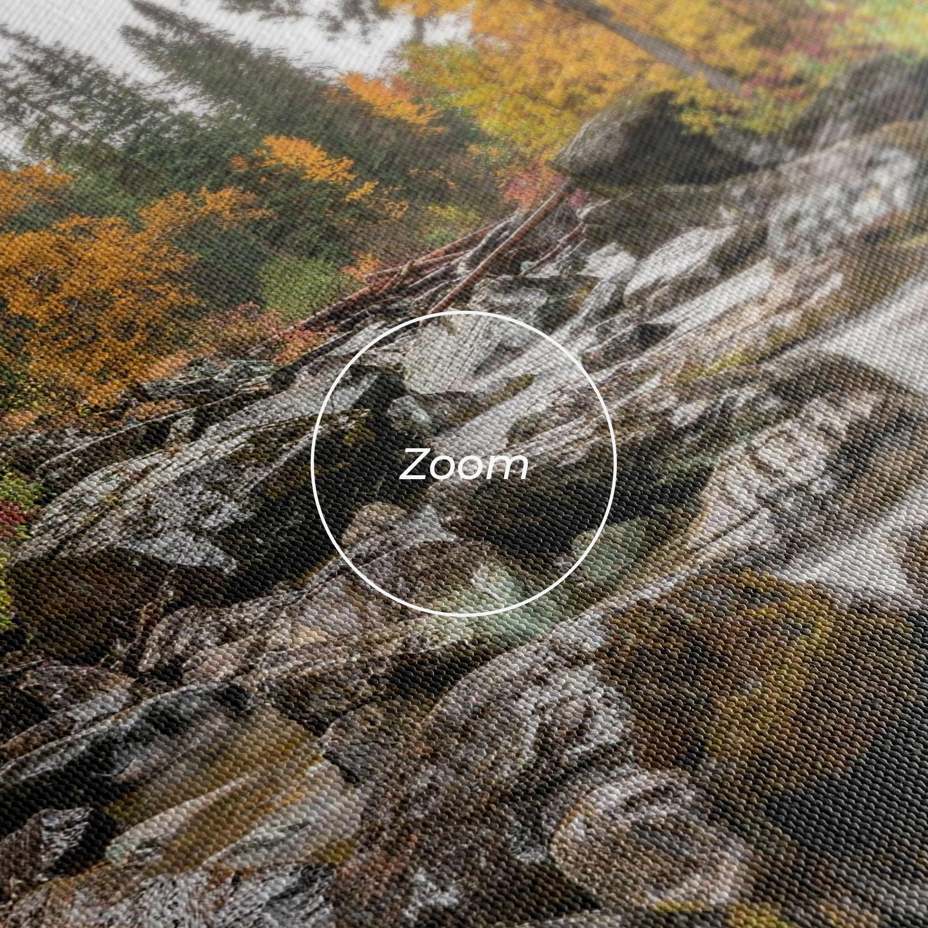 Tablou Canvas Forest Lake Rocks mockup 3