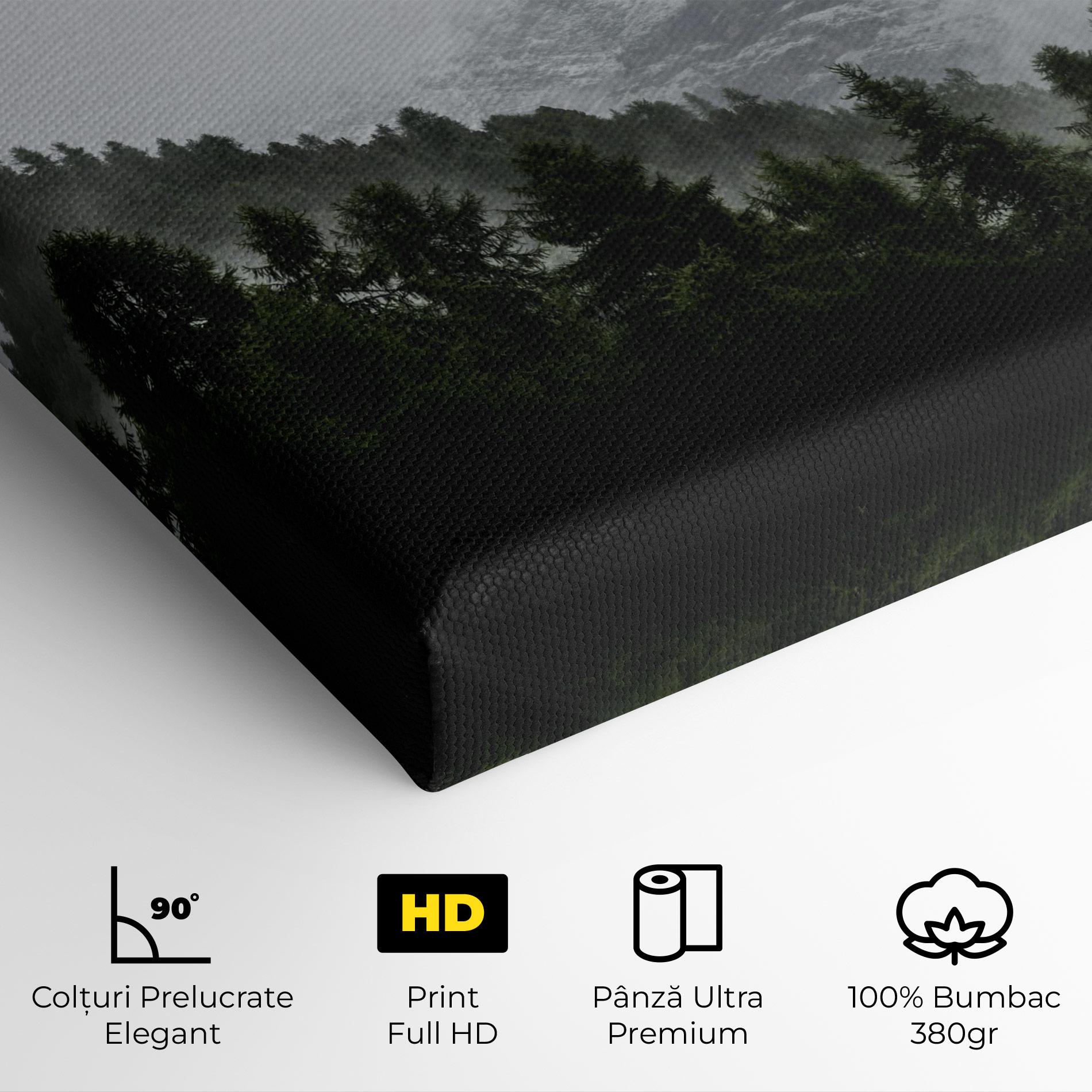 Tablou Canvas Foggy Mountain Forest mockup 4