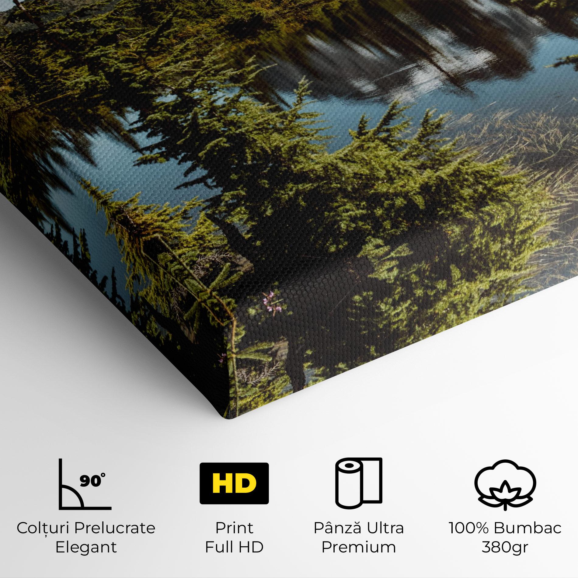 Tablou Canvas Forest Snow Mountain mockup 4