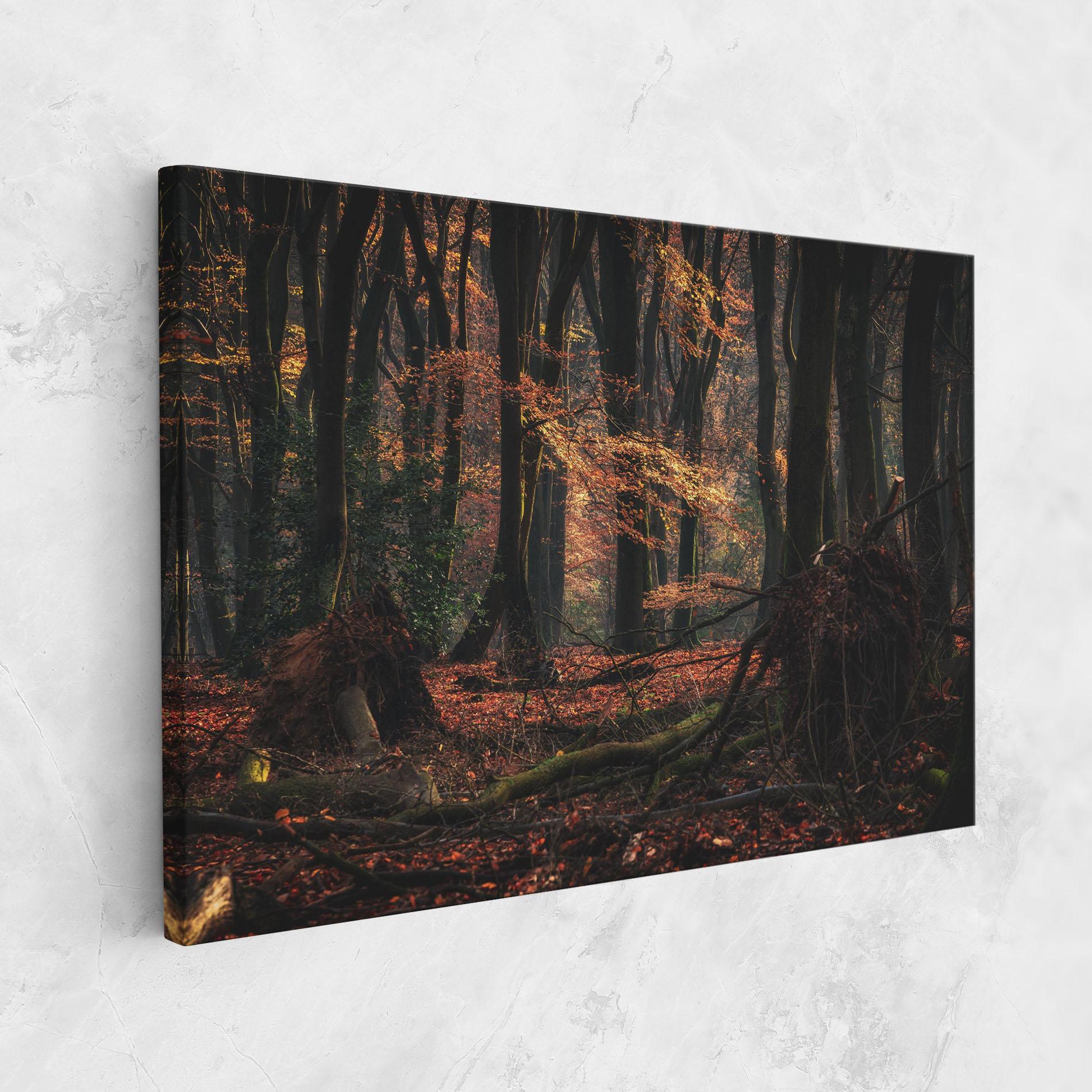 Tablou Canvas Autumn Forest Trees mockup 1