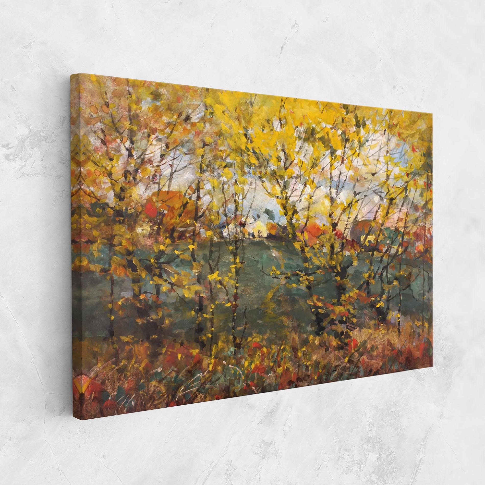 Tablou Canvas Autumn Painting Tree mockup 1