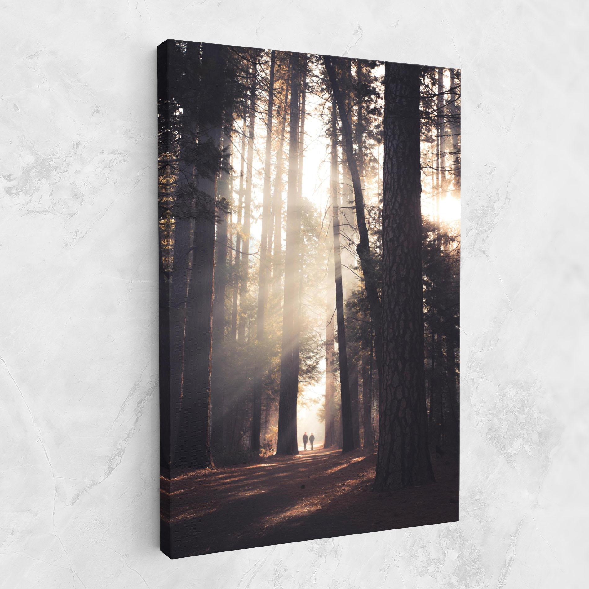 Tablou Canvas Foggy Couple Forest mockup 1