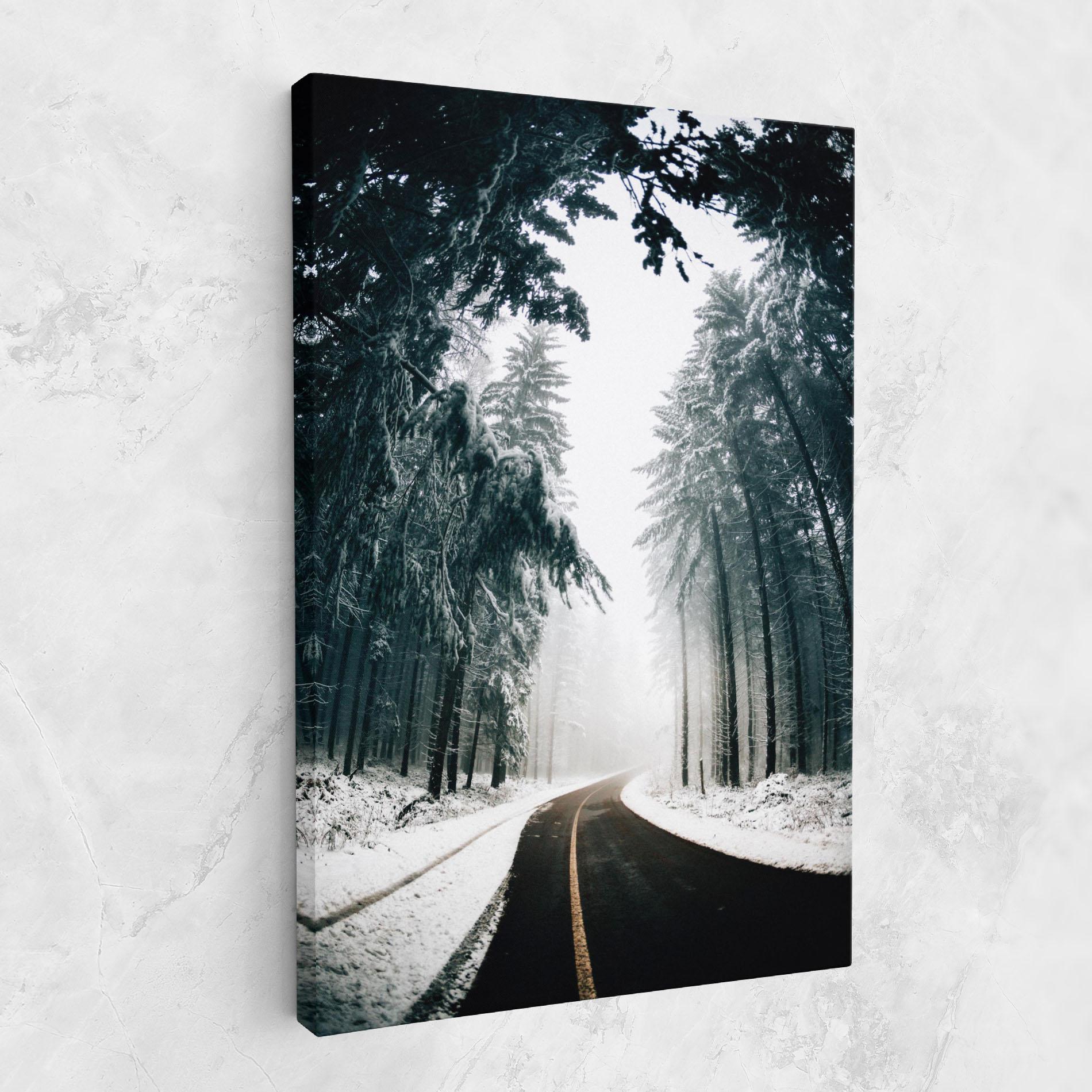 Tablou Canvas Snow Road Dorest mockup 1