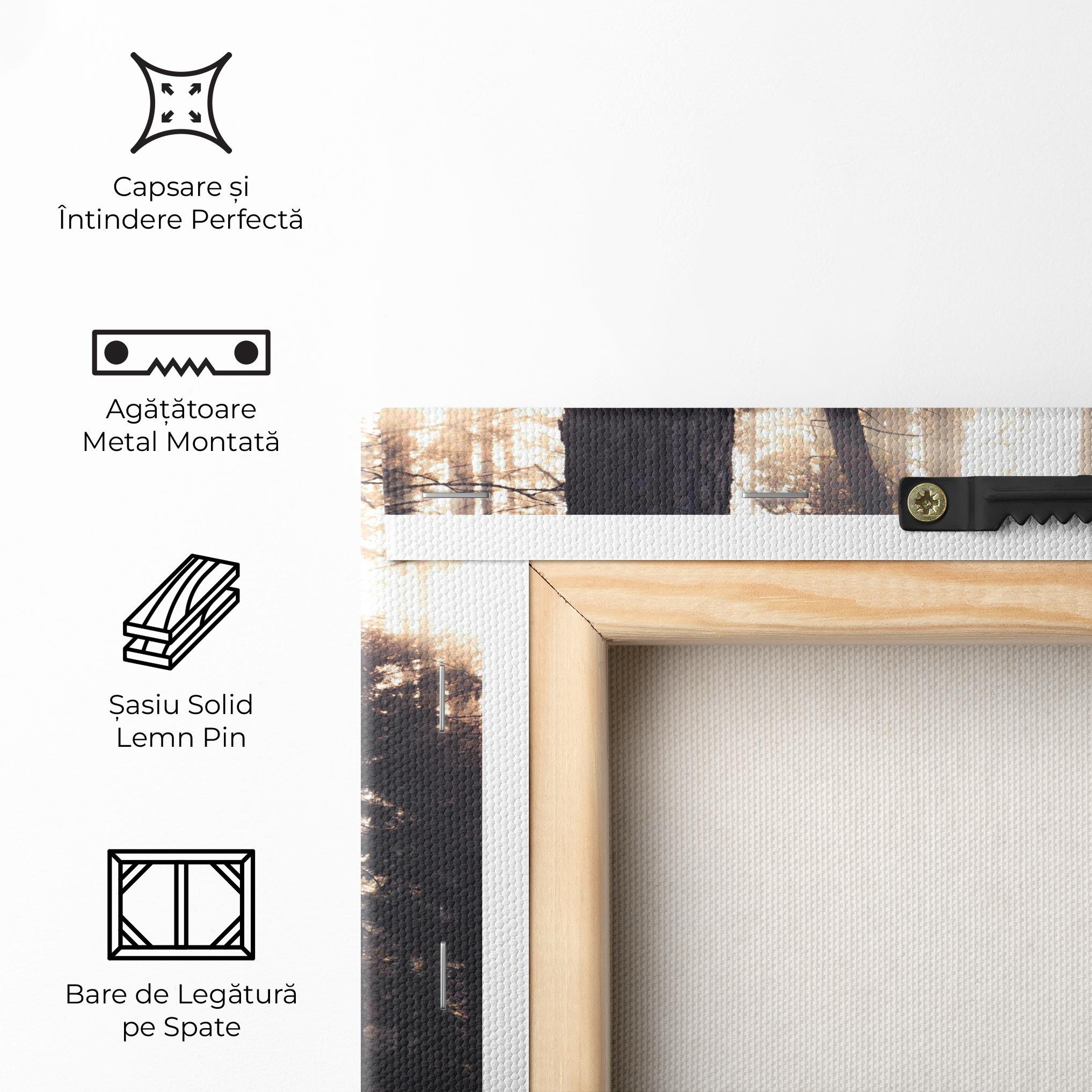 Tablou Canvas Foggy Couple Forest mockup 5