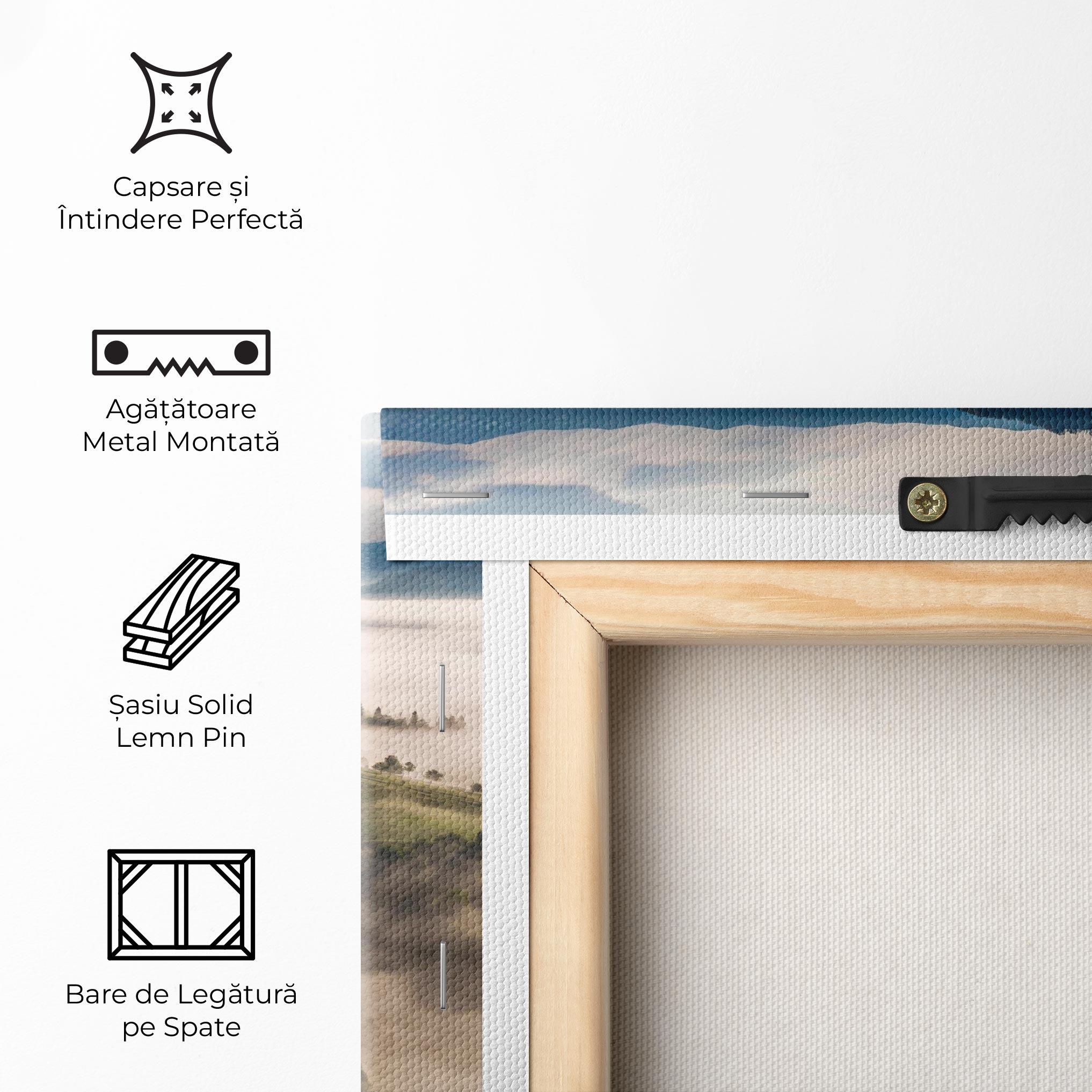 Tablou Canvas Foggy Forest View mockup 5