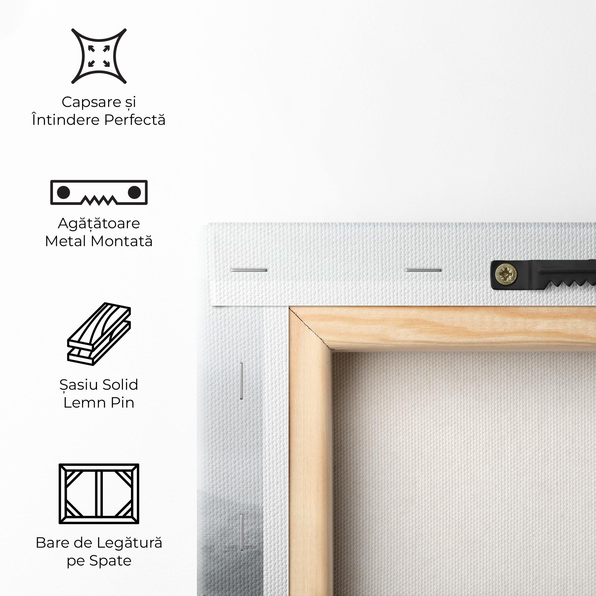 Tablou Canvas Foggy Mountain Forest mockup 5