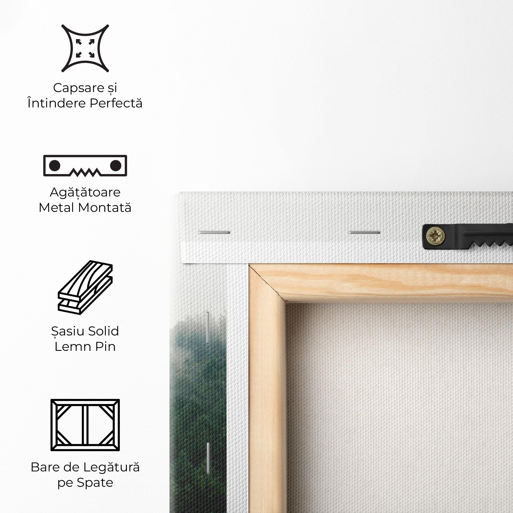 Tablou Canvas Foggy Tree Forest mockup 5