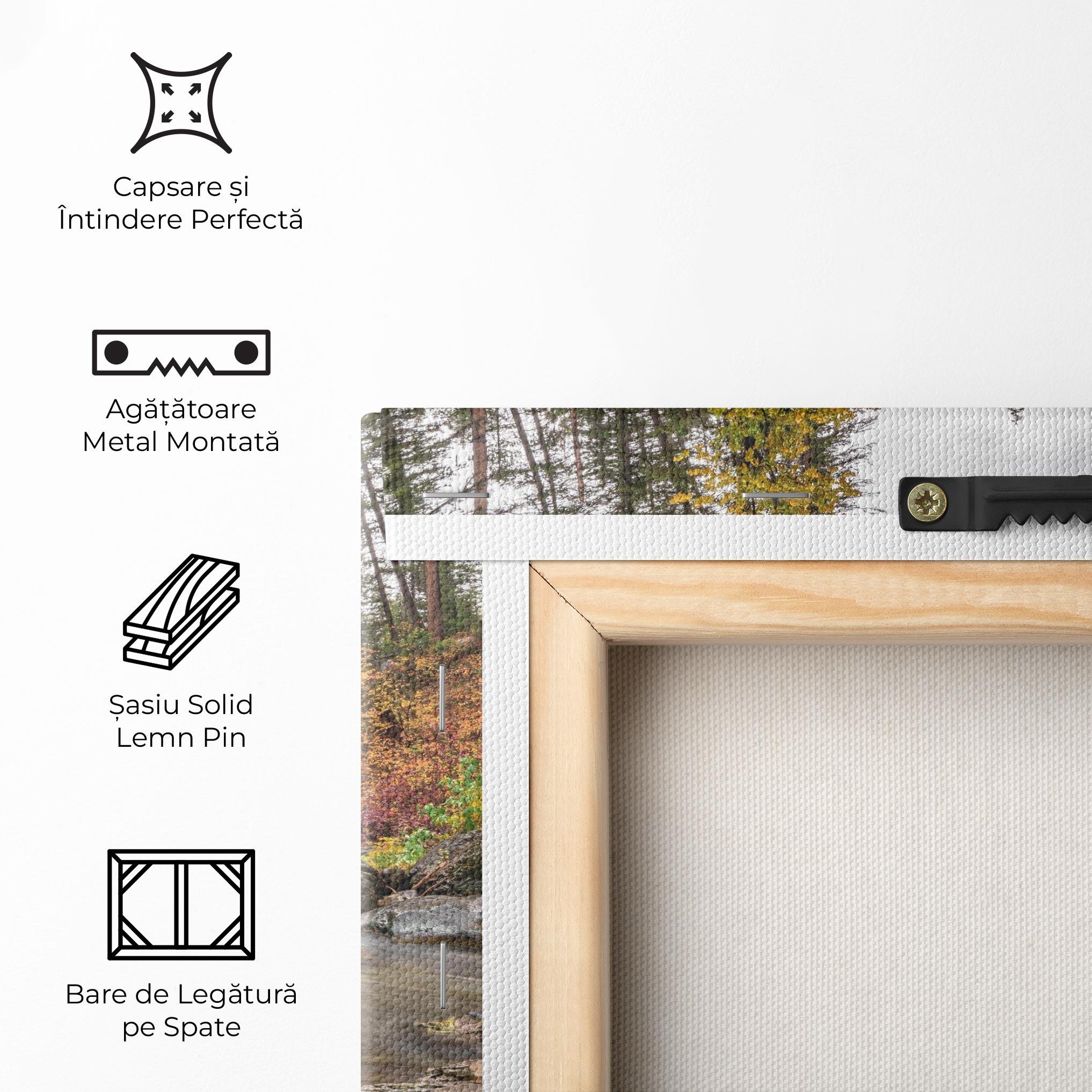 Tablou Canvas Forest Lake Rocks mockup 5