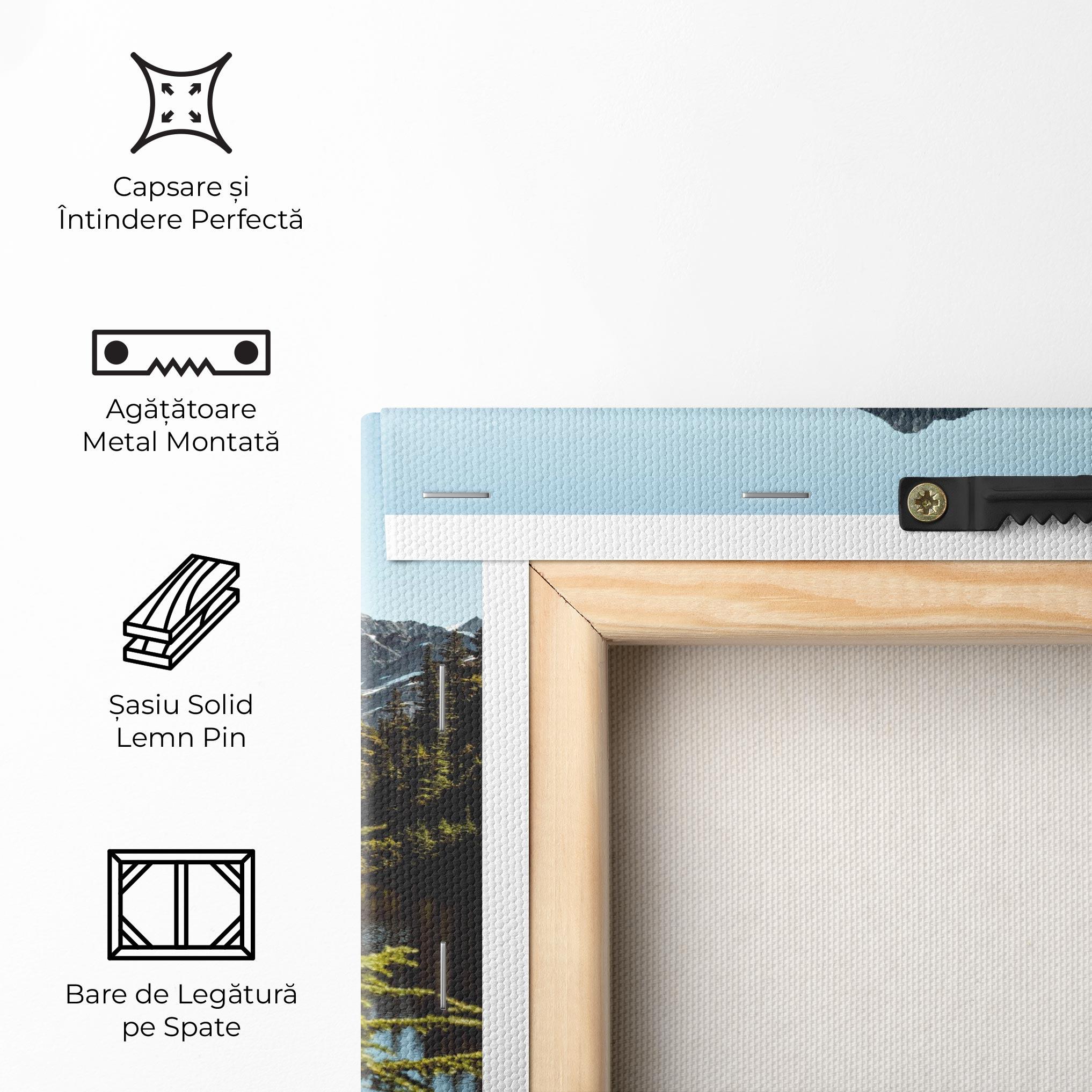 Tablou Canvas Forest Snow Mountain mockup 5