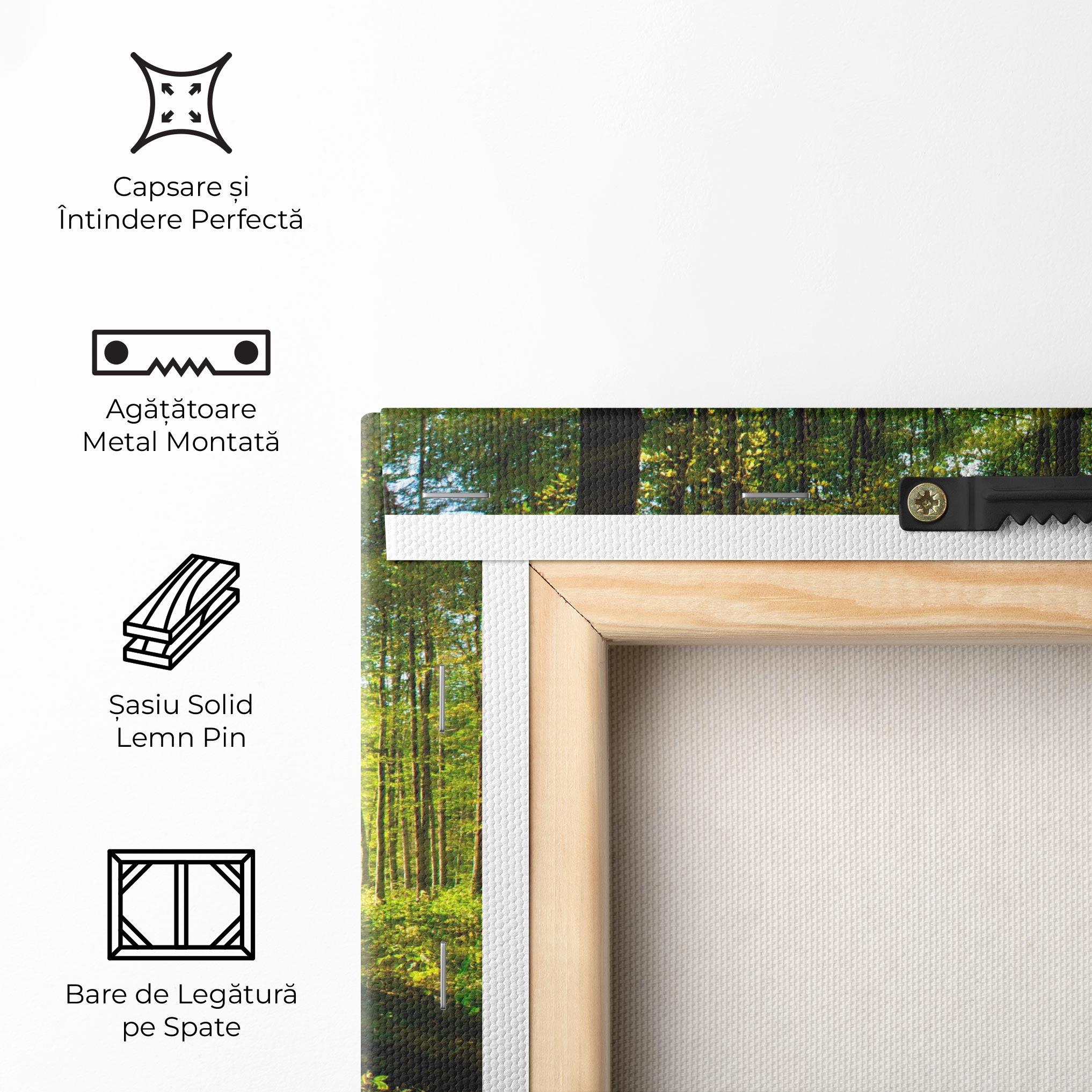 Tablou Canvas Green Light Forest mockup 5