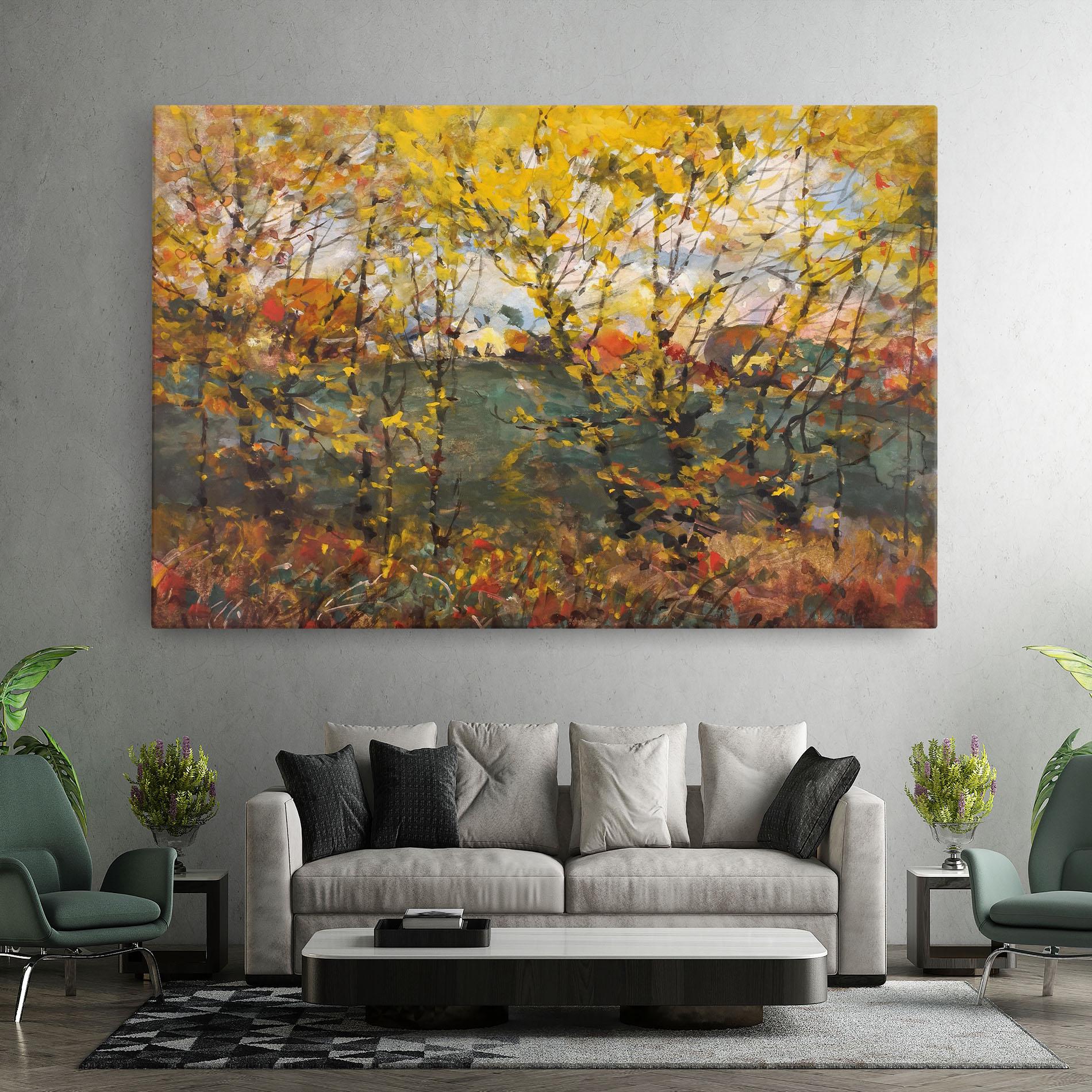 Tablou Canvas Autumn Painting Tree mockup 7
