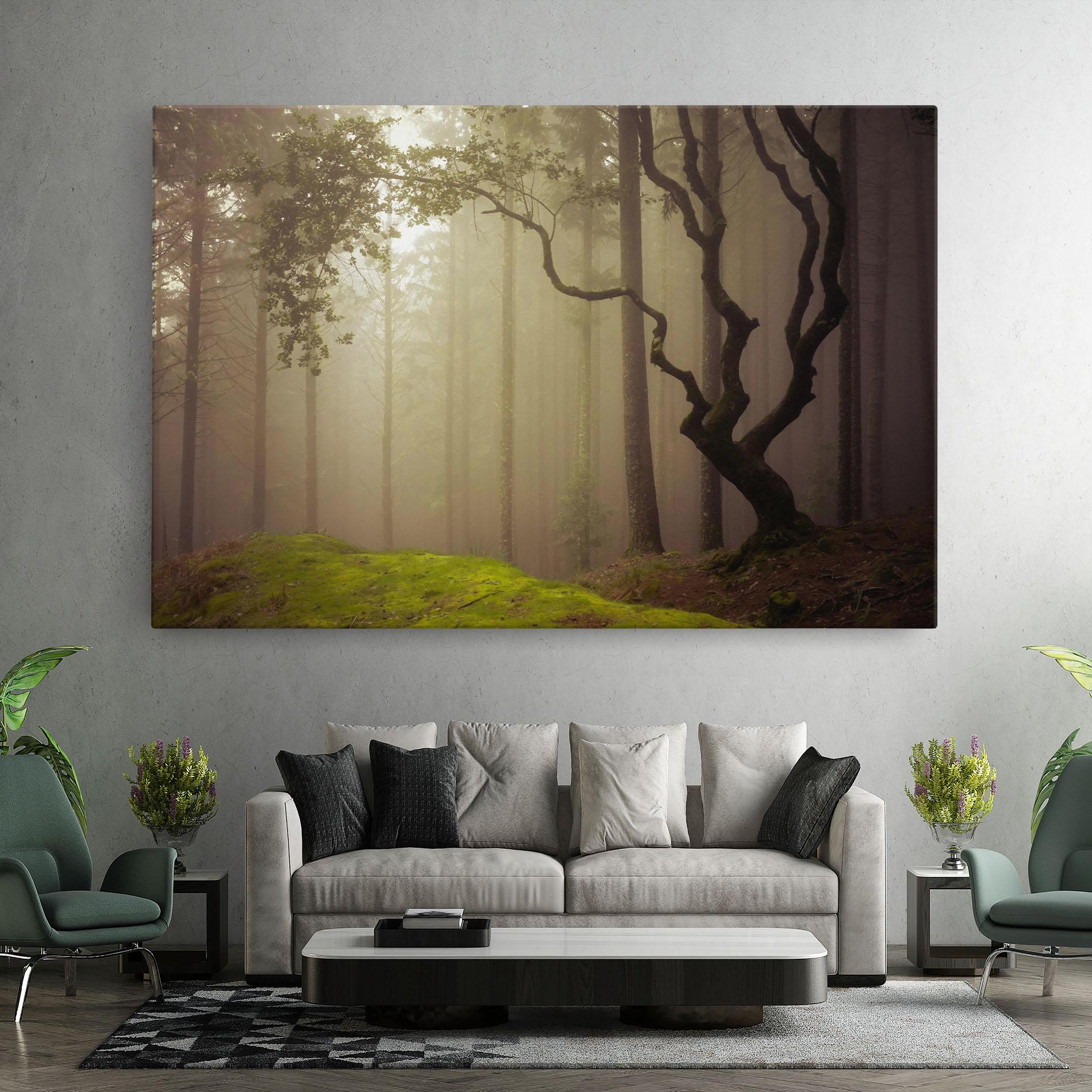 Tablou Canvas Foggy Tree Art mockup 7