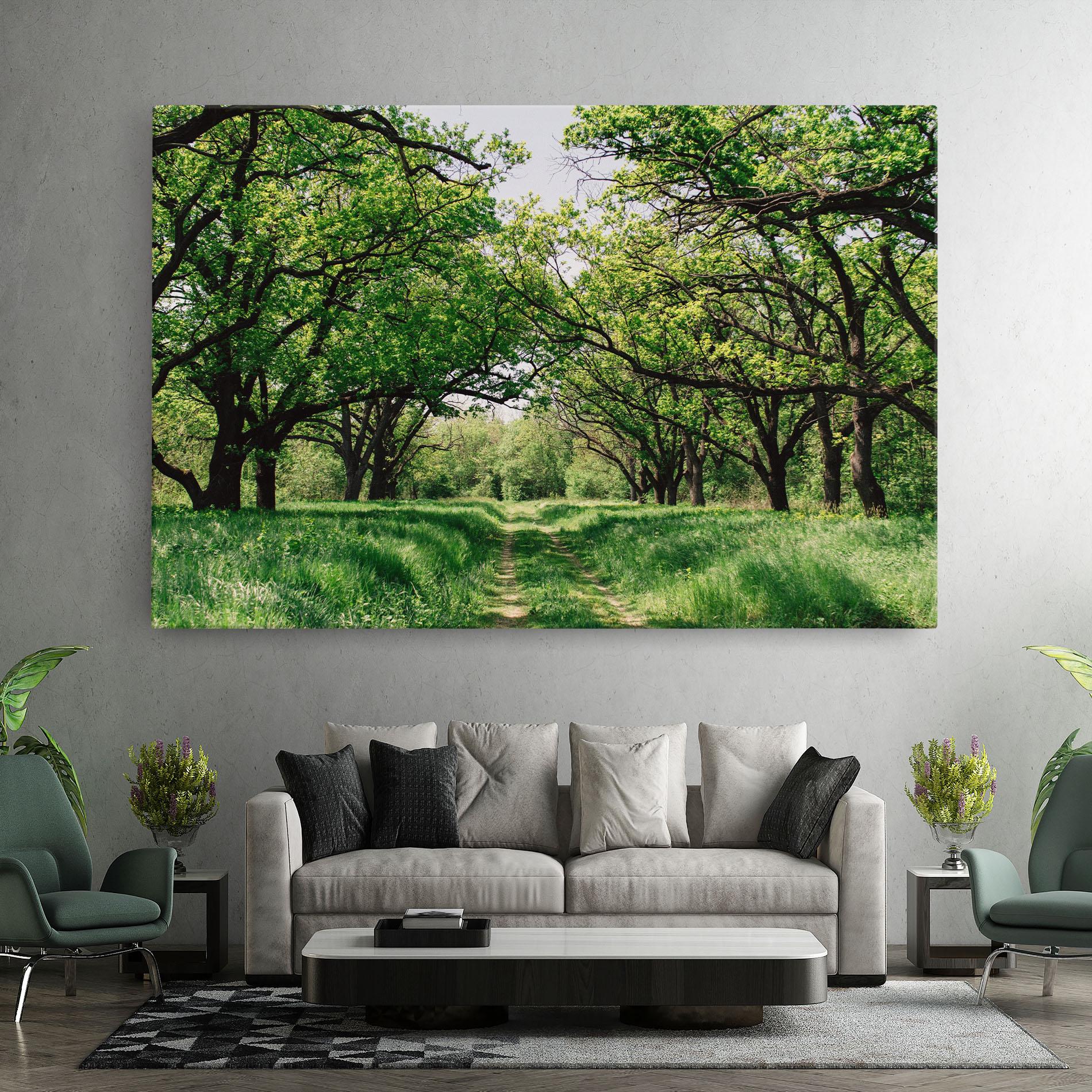 Tablou Canvas Forest Green Path mockup 7