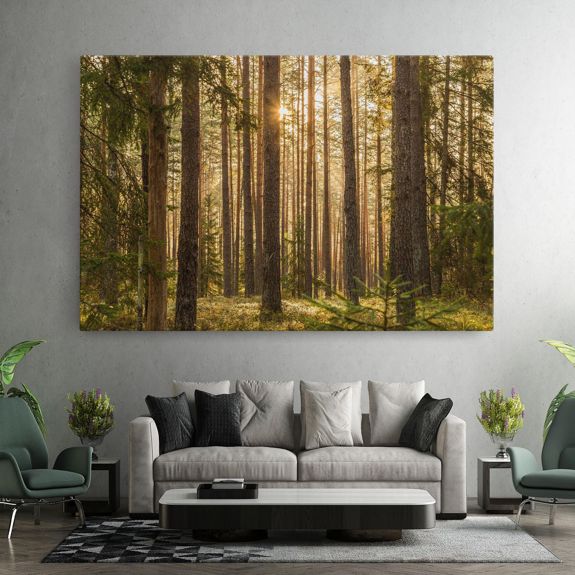 Tablou Canvas Sunrise Forest mockup 7